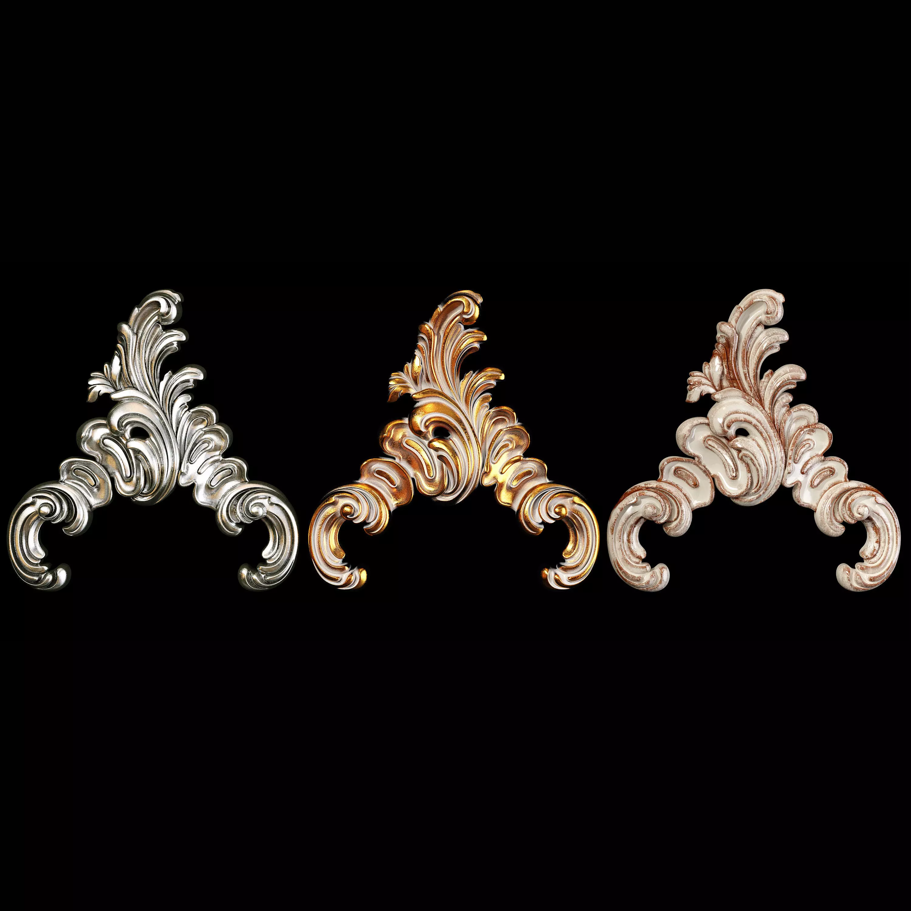 Classic carved 092 3D model_0