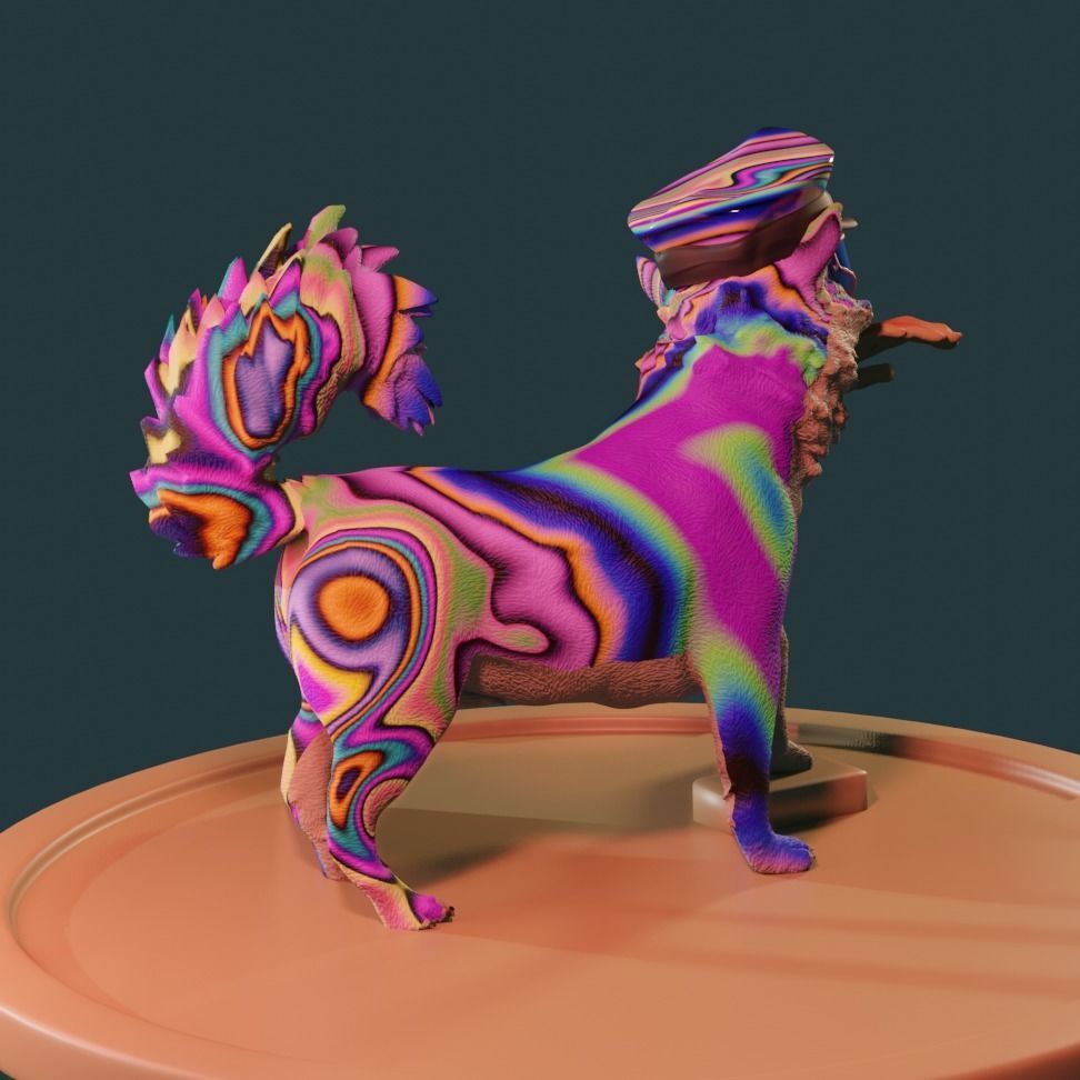 Stylized dog character 3D model_2