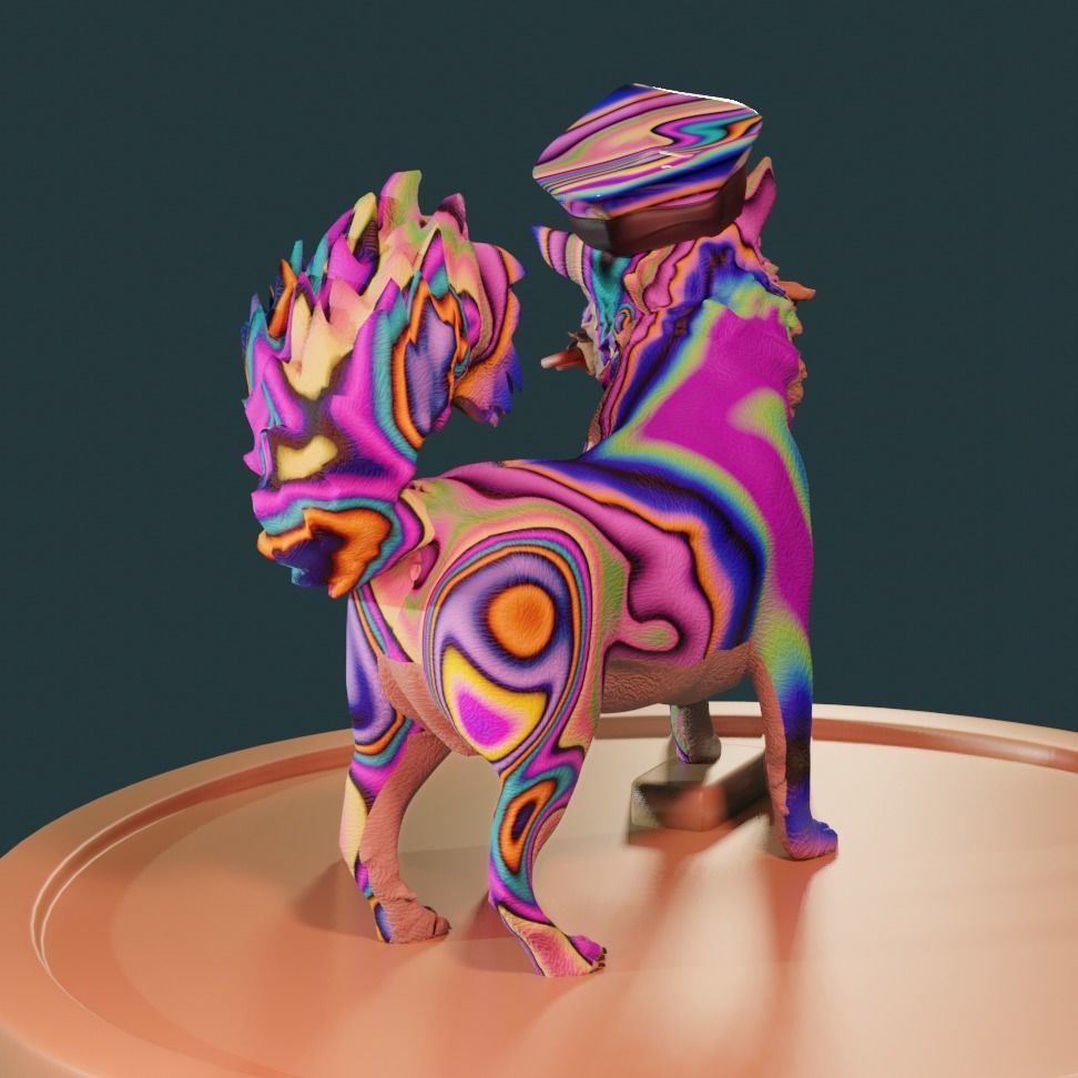 Stylized dog character 3D model_3