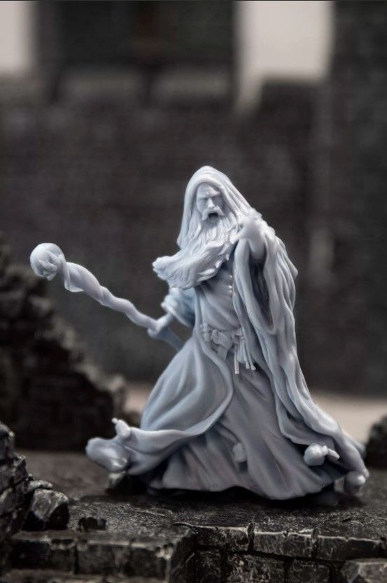 DHAGRUS THE WIZARD 35 AND 75 MM PRE-SUPPORTED 3D print model_3