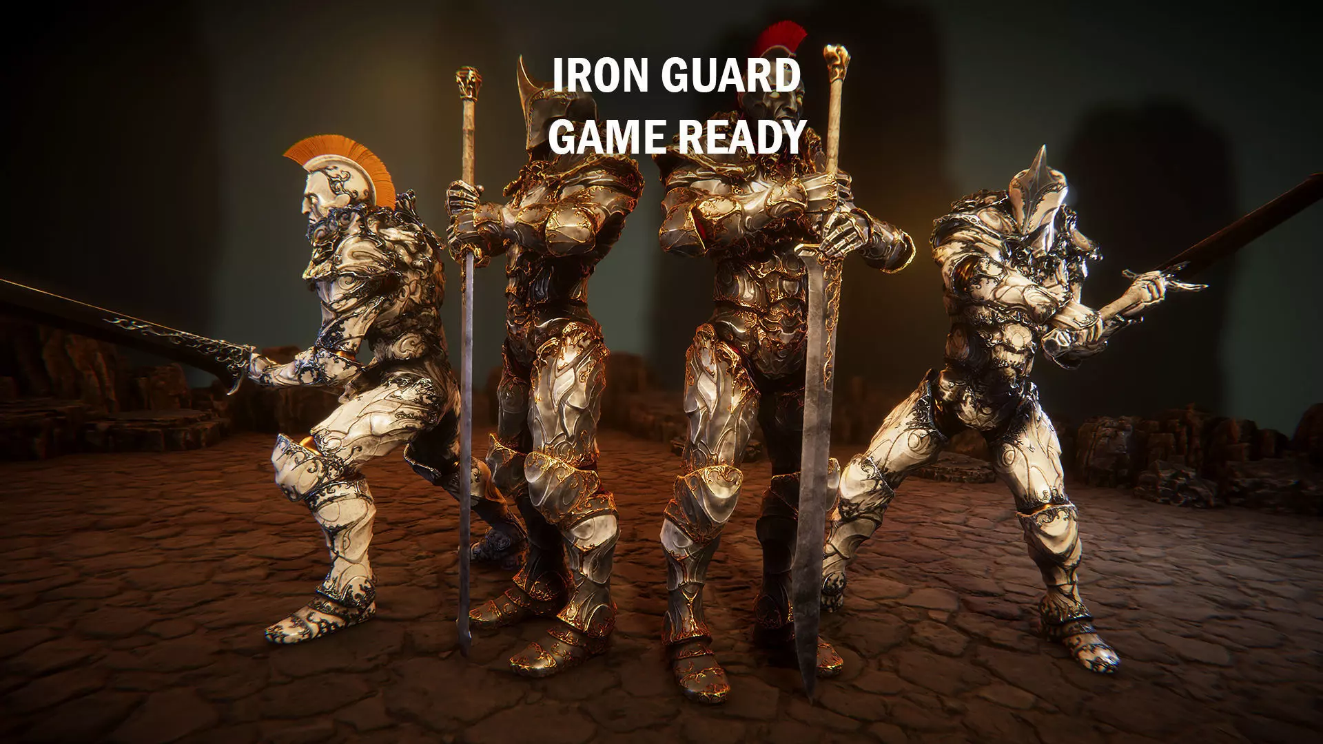 Iron guard Low-poly 3D model_0