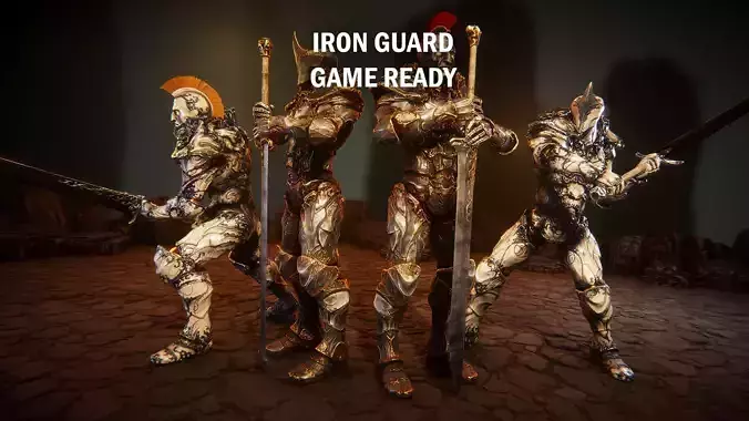 Iron guard Low-poly 3D model
