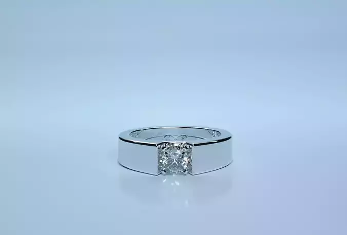 Cushion Square Stone Engagement Ring
