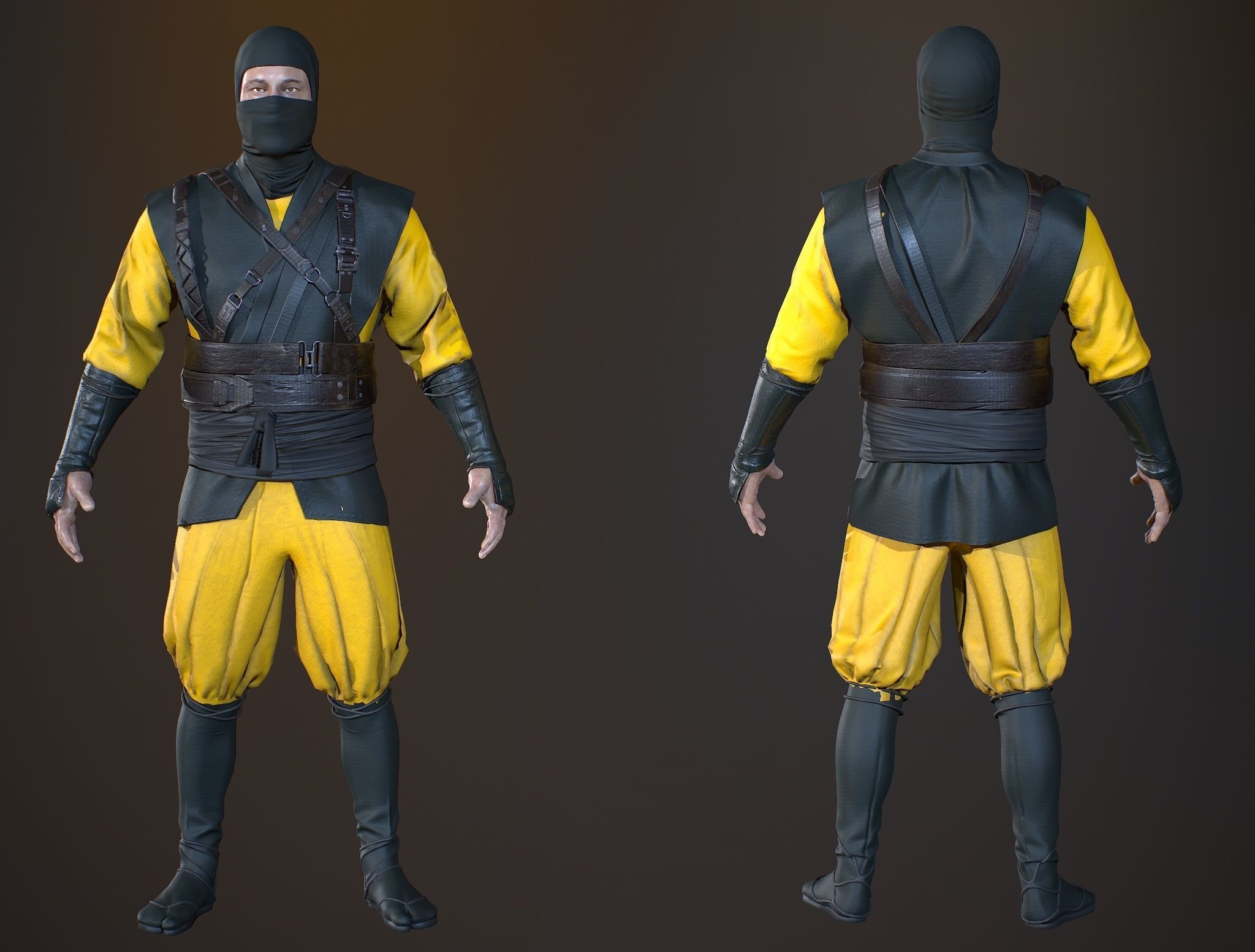 Unity Ready Ninja Pack - GameReady - PBR Low-poly 3D model_5