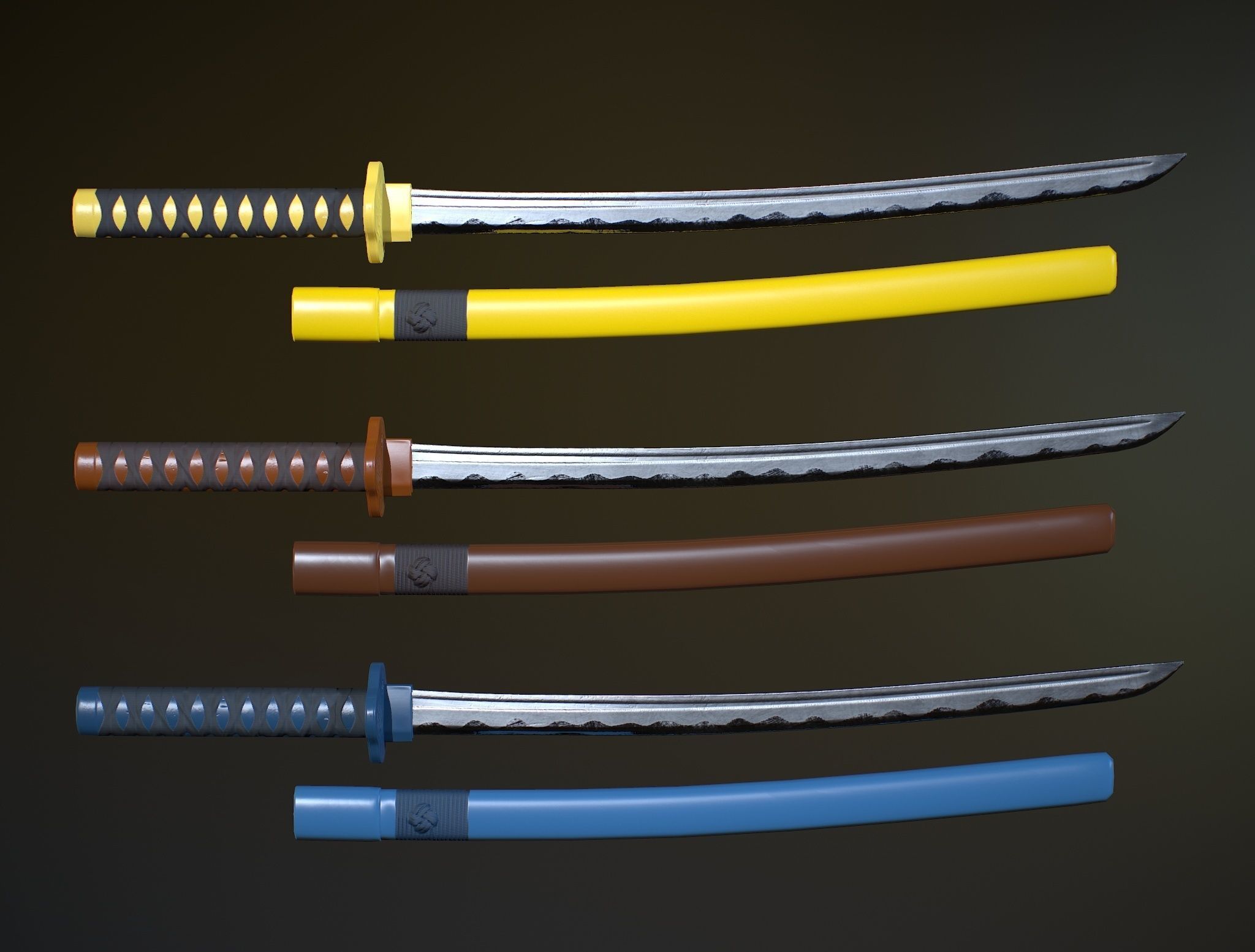 Unity Ready Ninja Pack - GameReady - PBR Low-poly 3D model_9