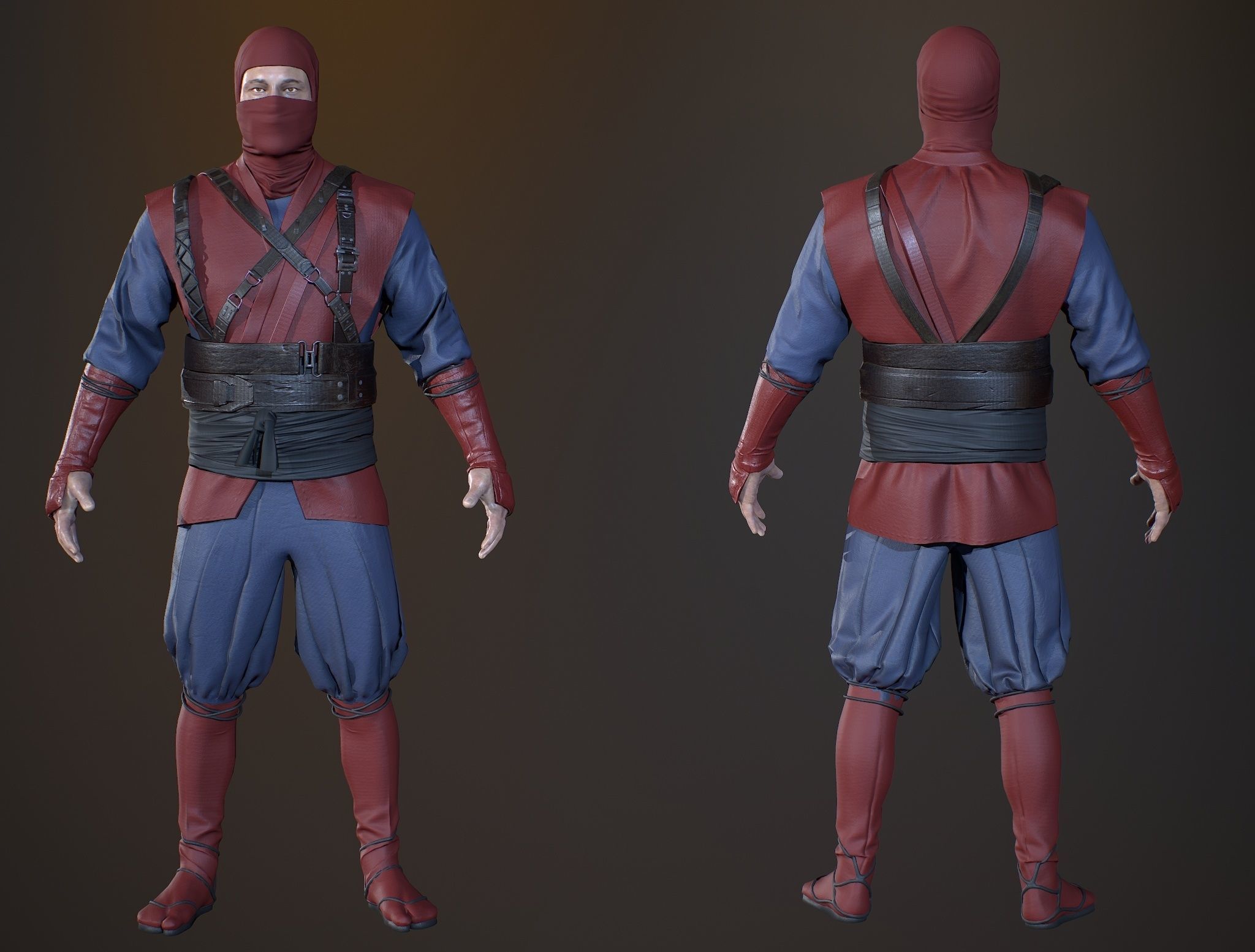Unity Ready Ninja Pack - GameReady - PBR Low-poly 3D model_6