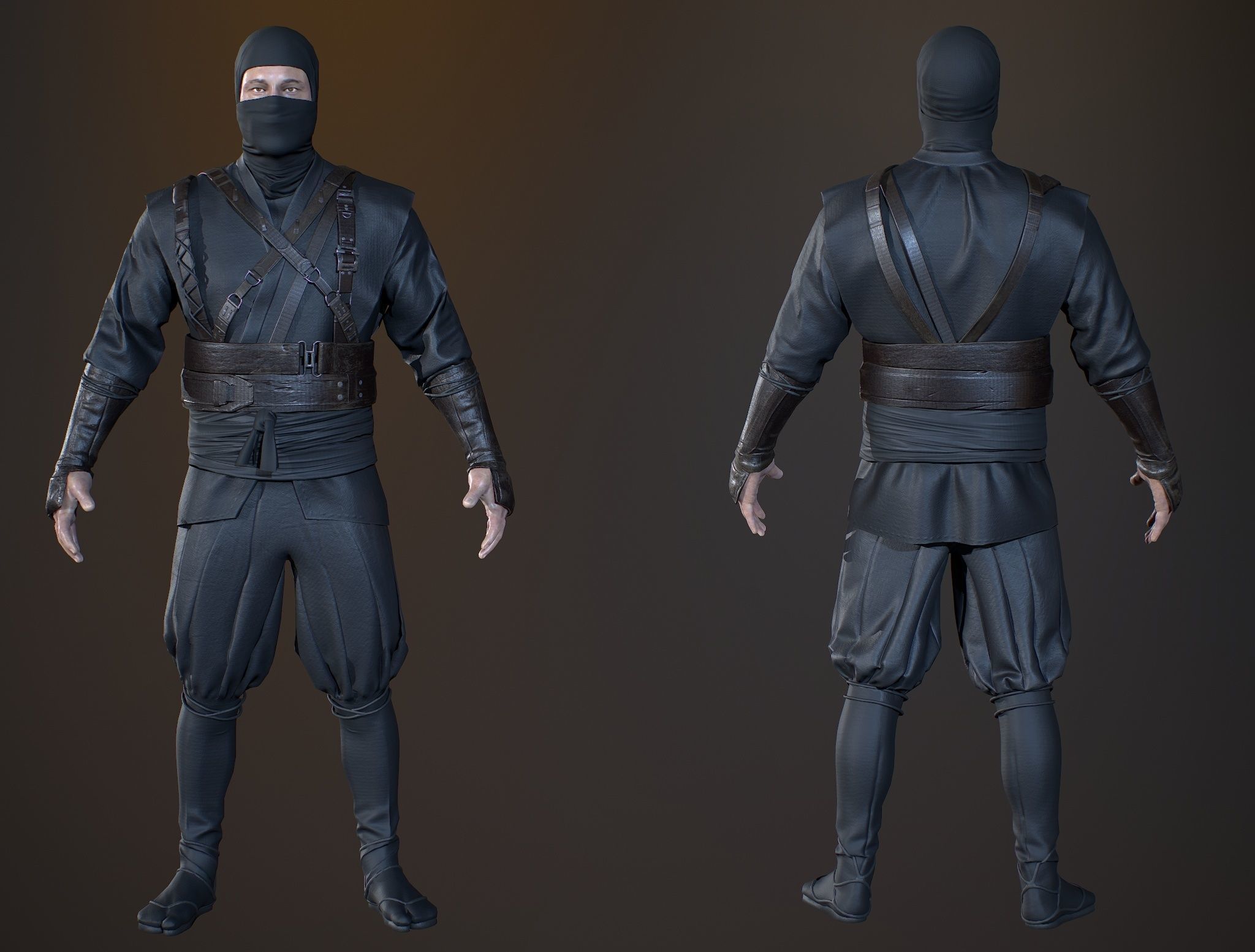 Unity Ready Ninja Pack - GameReady - PBR Low-poly 3D model_2
