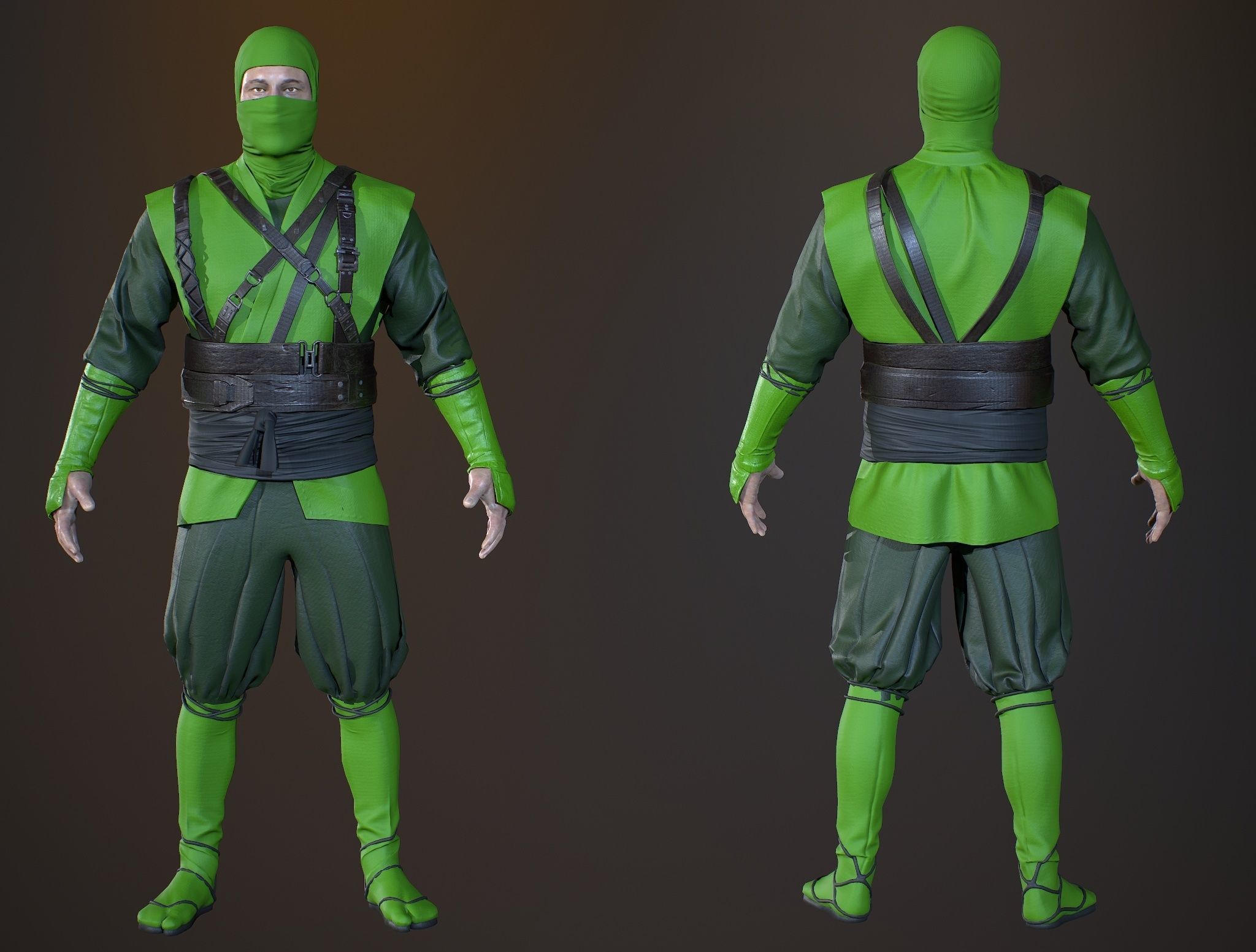 Unity Ready Ninja Pack - GameReady - PBR Low-poly 3D model_7