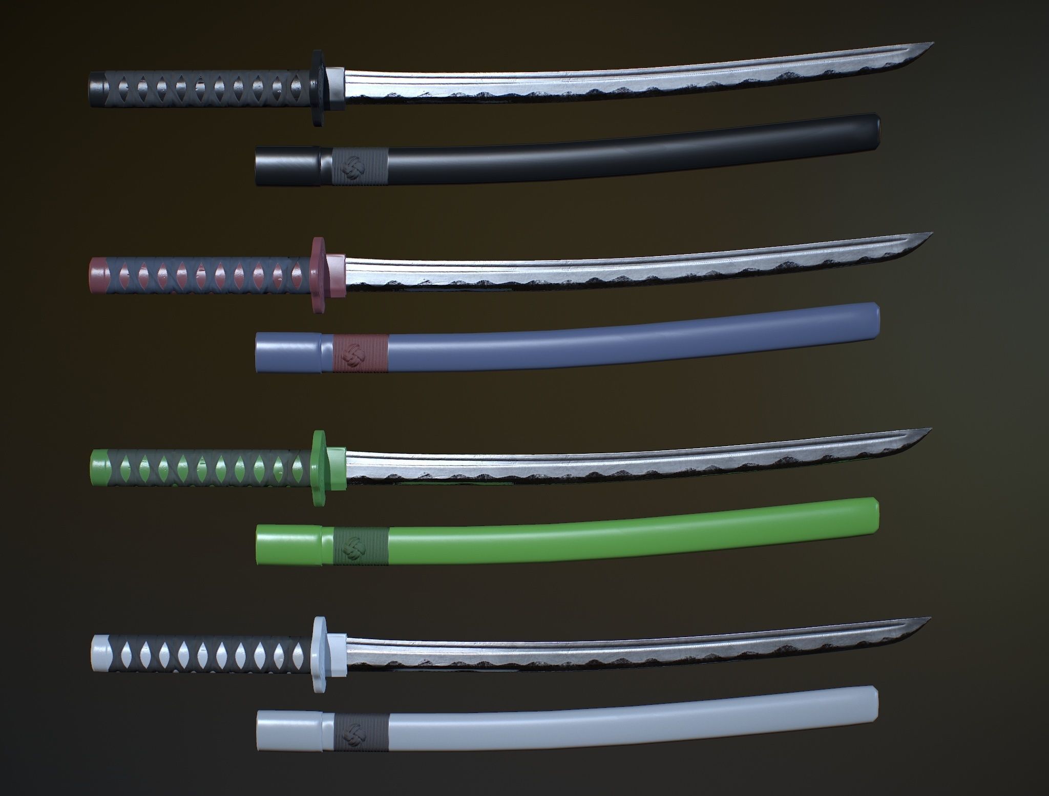 Unity Ready Ninja Pack - GameReady - PBR Low-poly 3D model_8