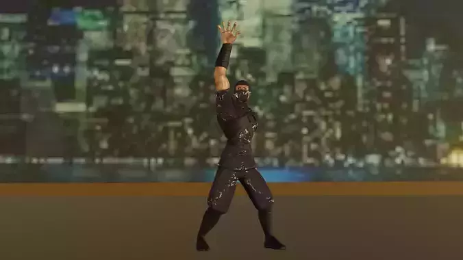 Ninja Thriller Dance Animation 3D model