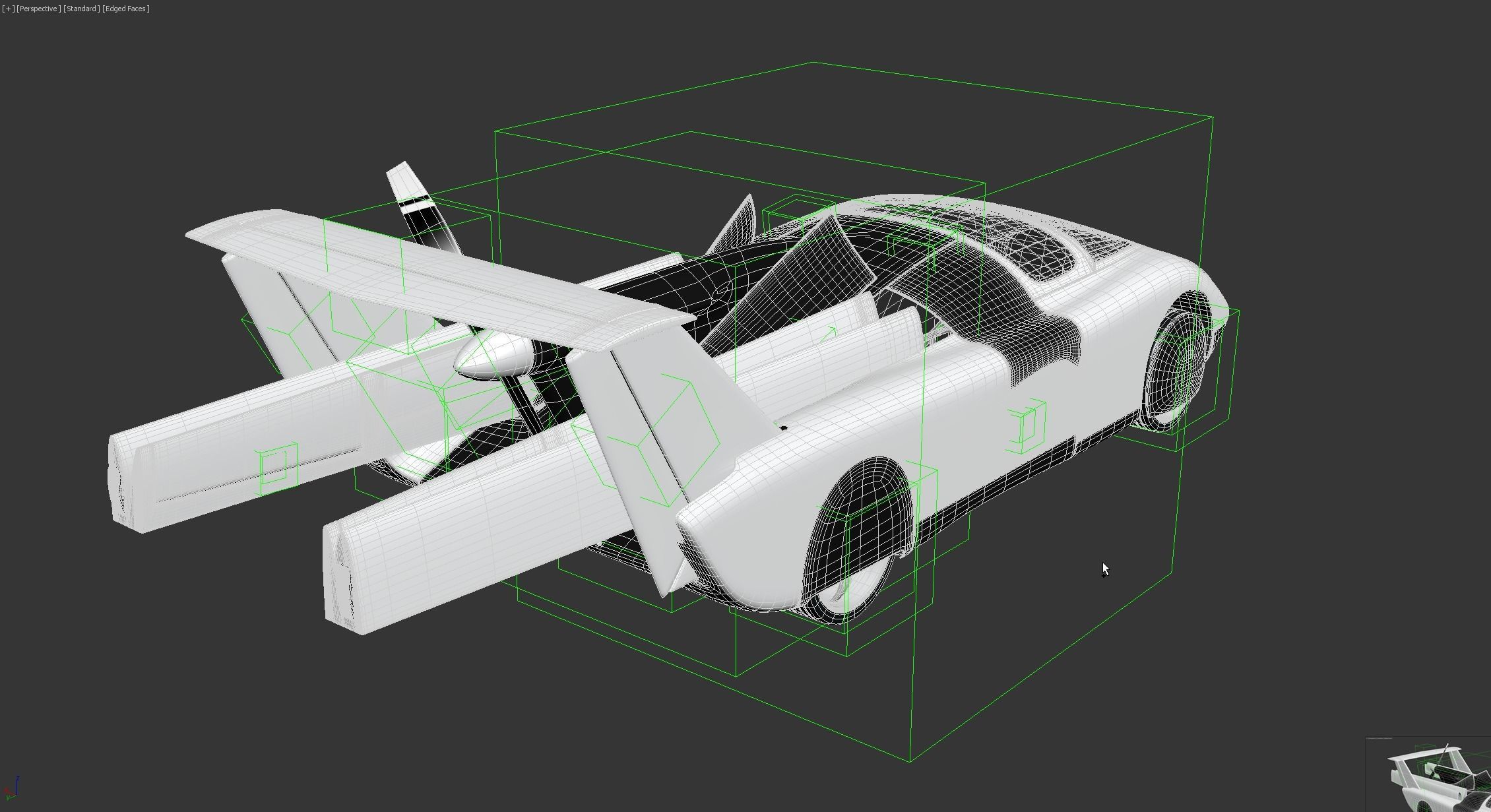 Air car flying vehicle concept 3D model_15