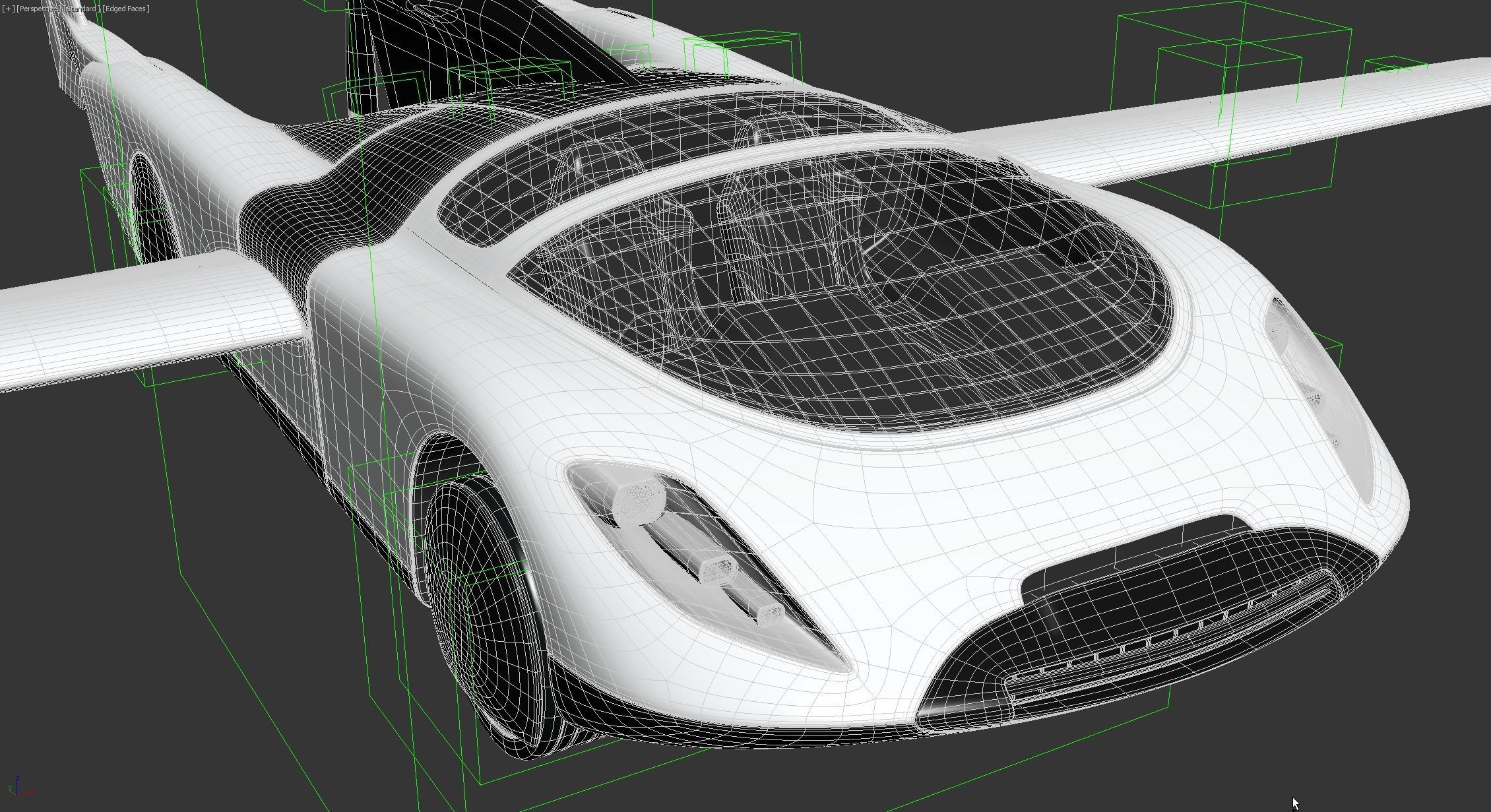 Air car flying vehicle concept 3D model_21