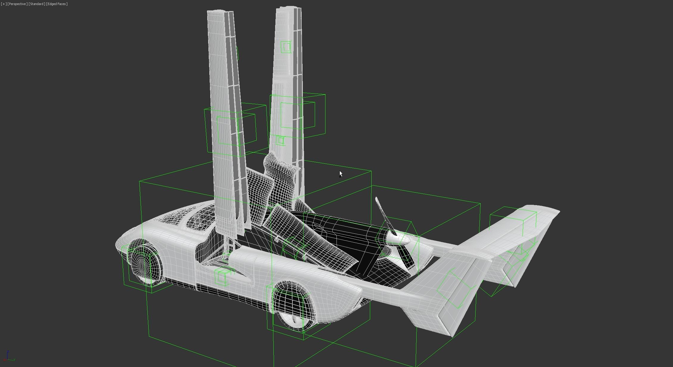 Air car flying vehicle concept 3D model_14