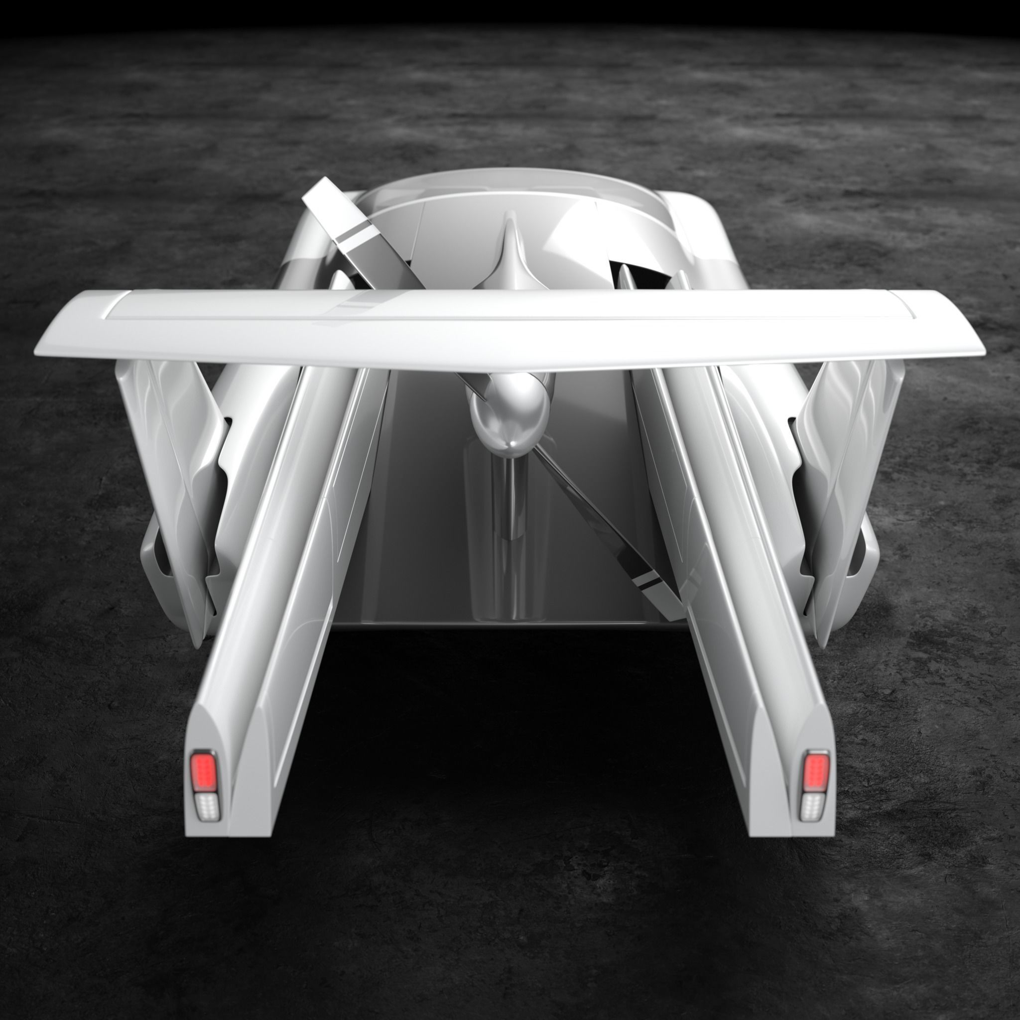 Air car flying vehicle concept 3D model_8