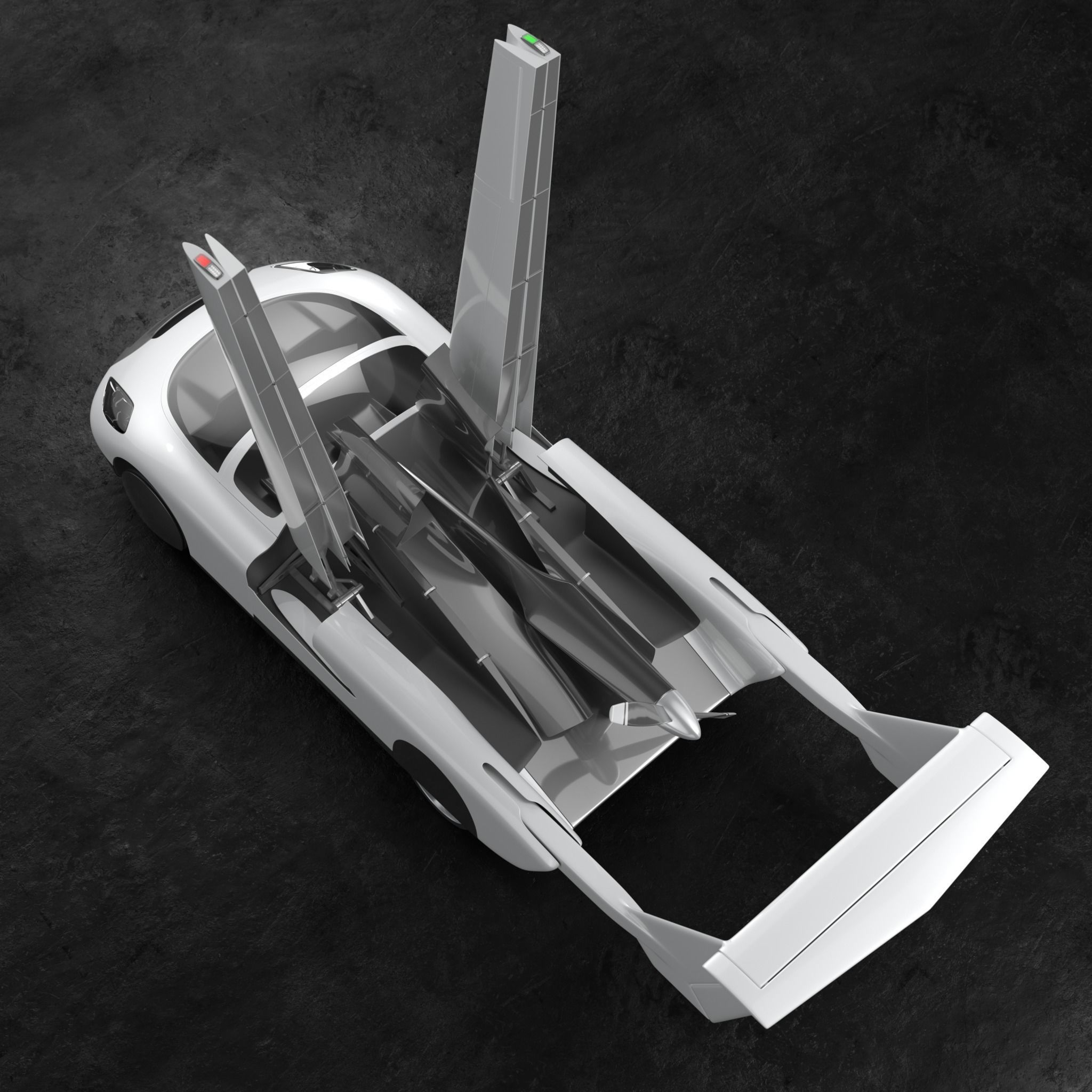 Air car flying vehicle concept 3D model_13