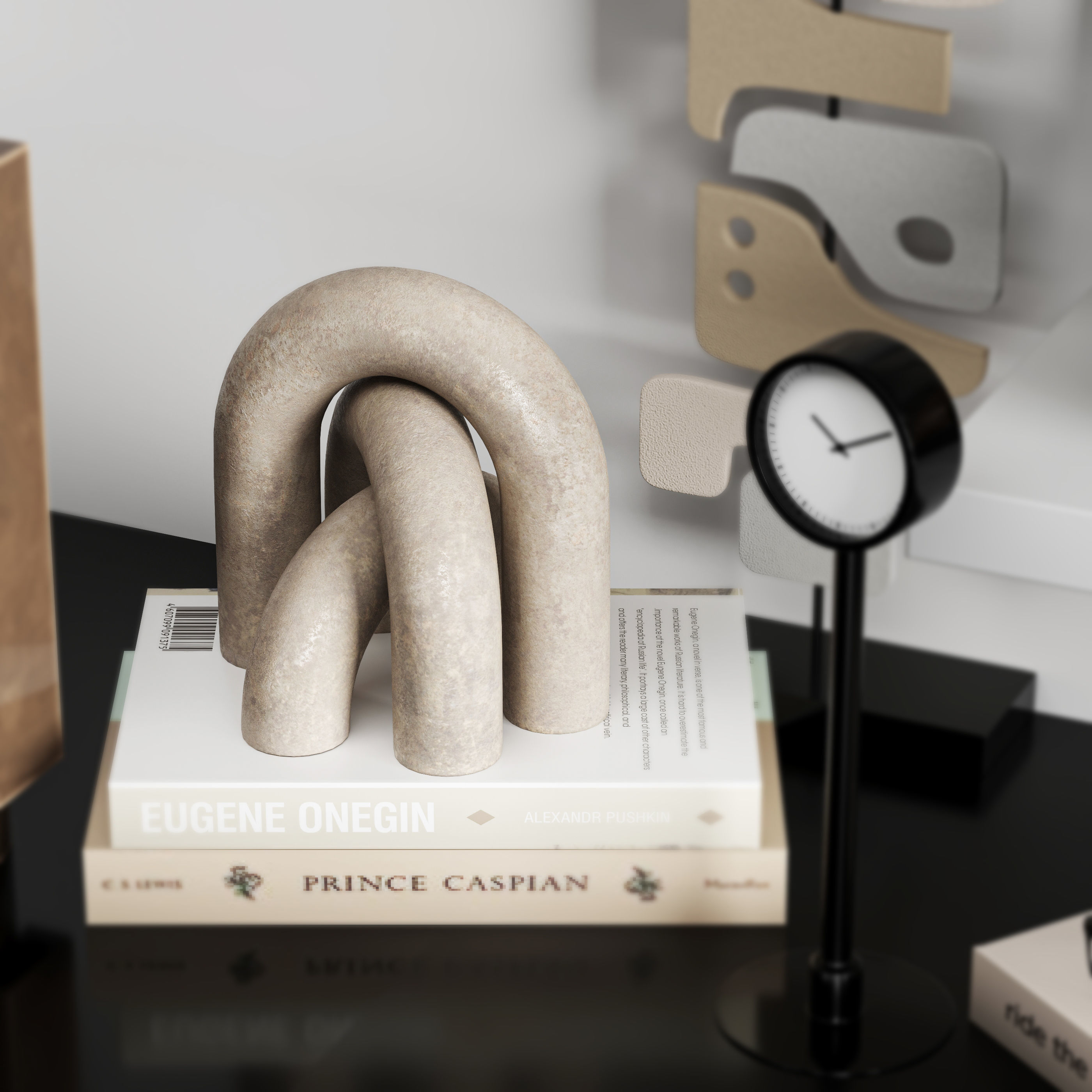 Decorative set shelf 3D model_4