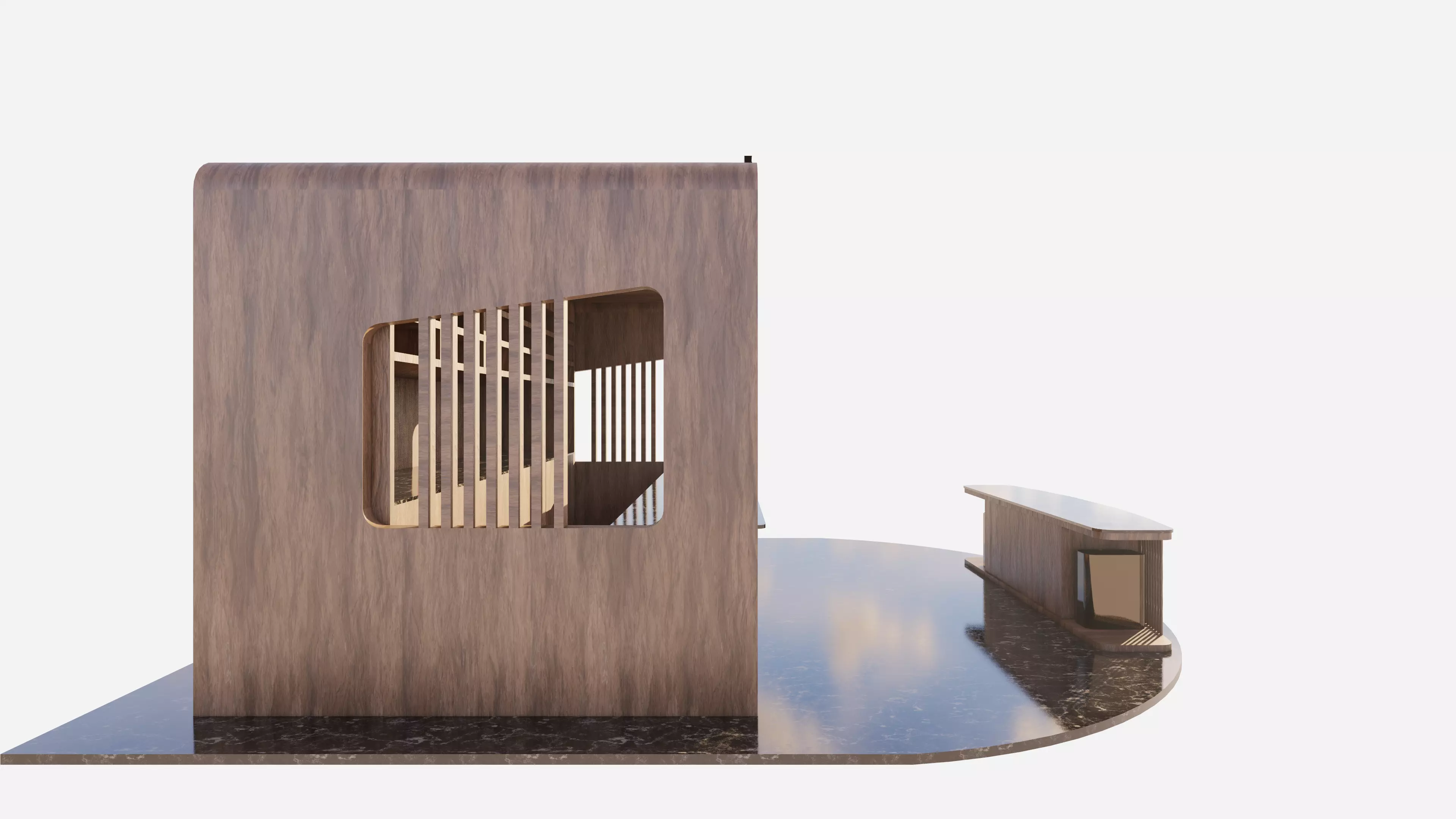 coffee kiosk Revit model  3D model_0