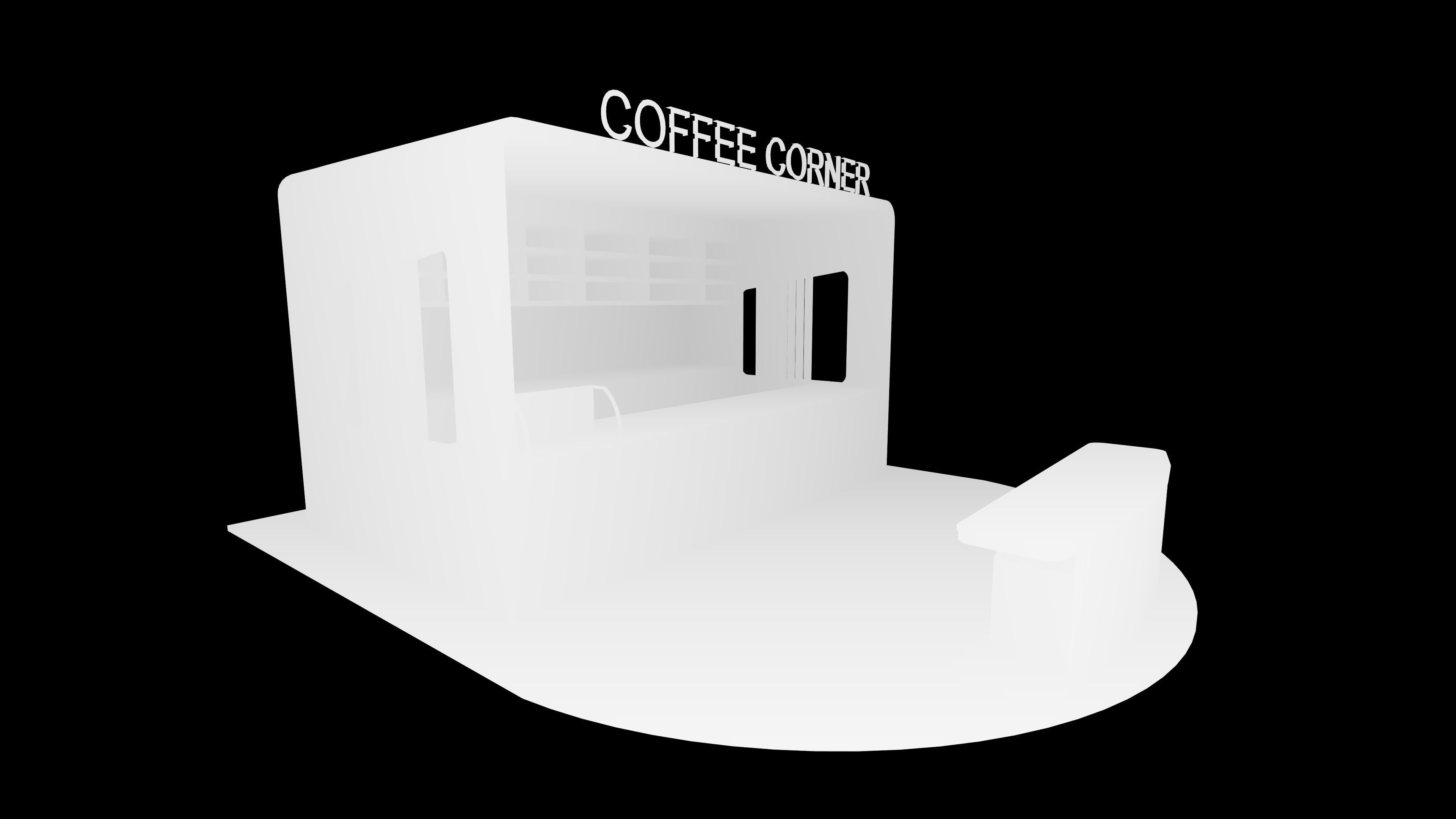 coffee kiosk Revit model  3D model_7