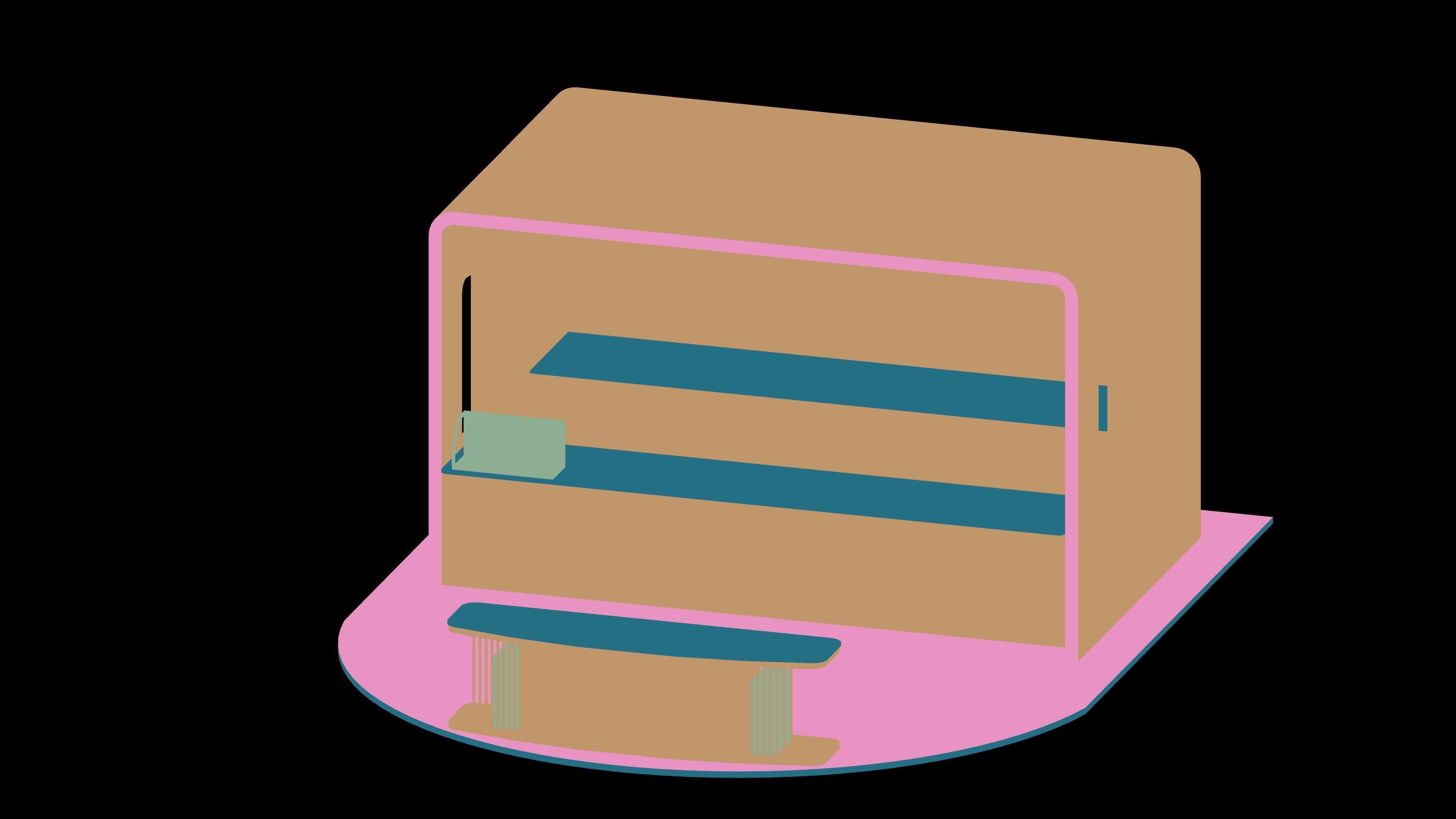 coffee kiosk Revit model  3D model_9