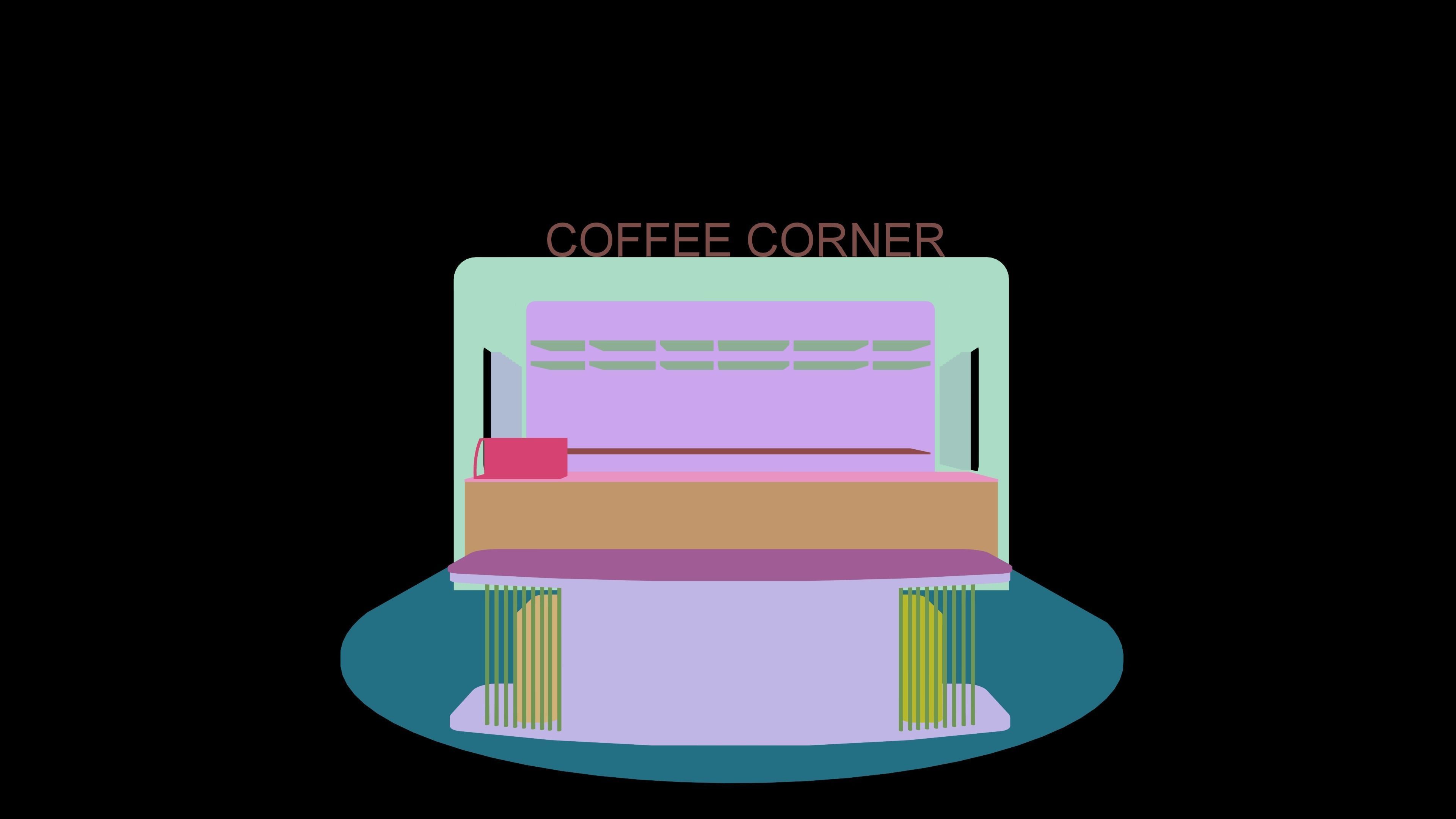 coffee kiosk Revit model  3D model_8