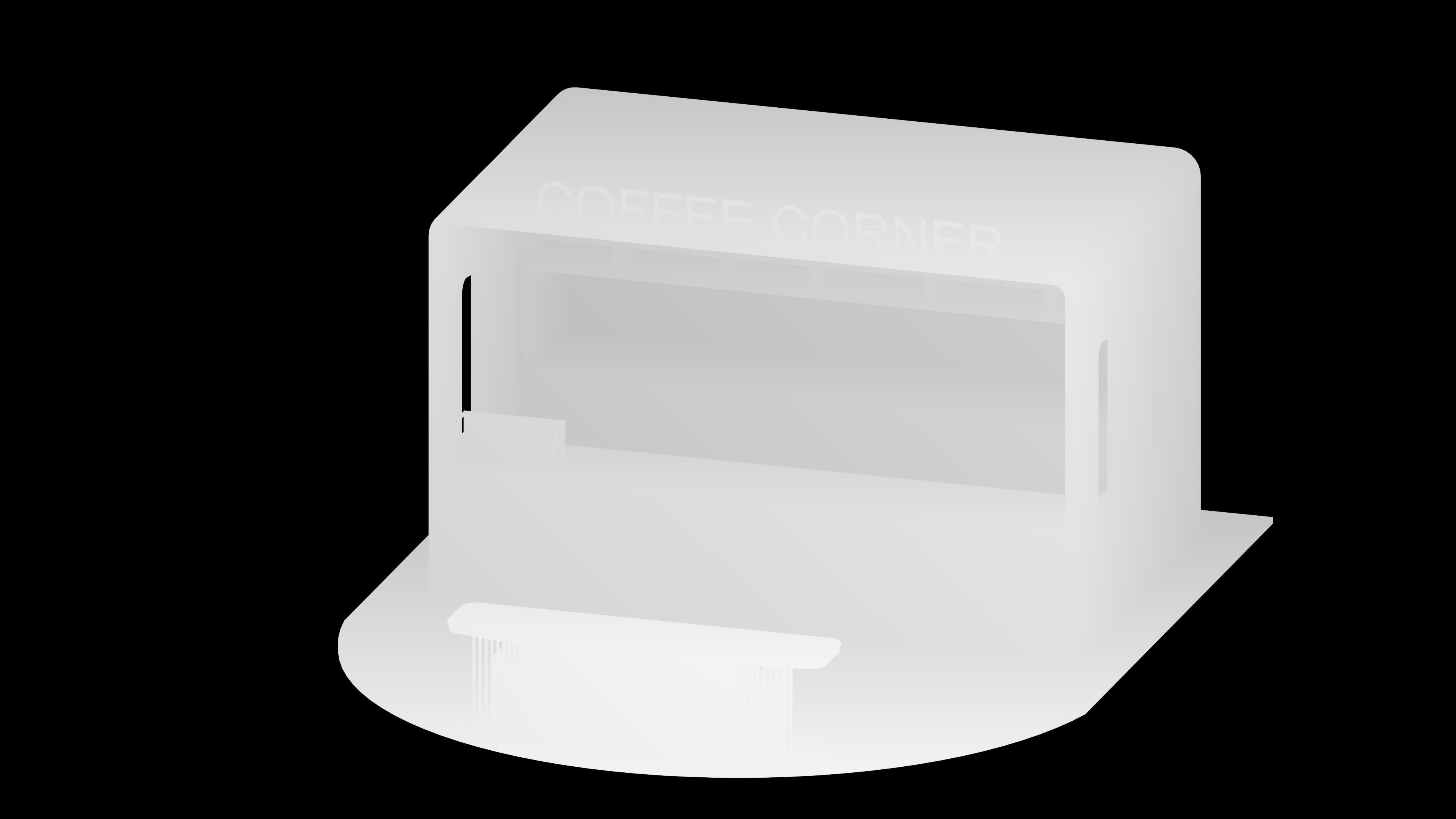 coffee kiosk Revit model  3D model_14