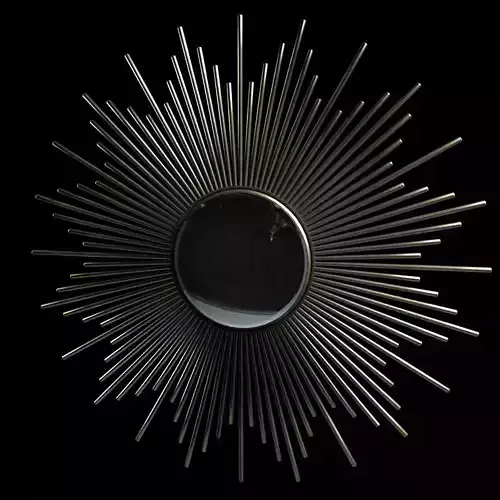 Mirror art deco sunburst 3D model