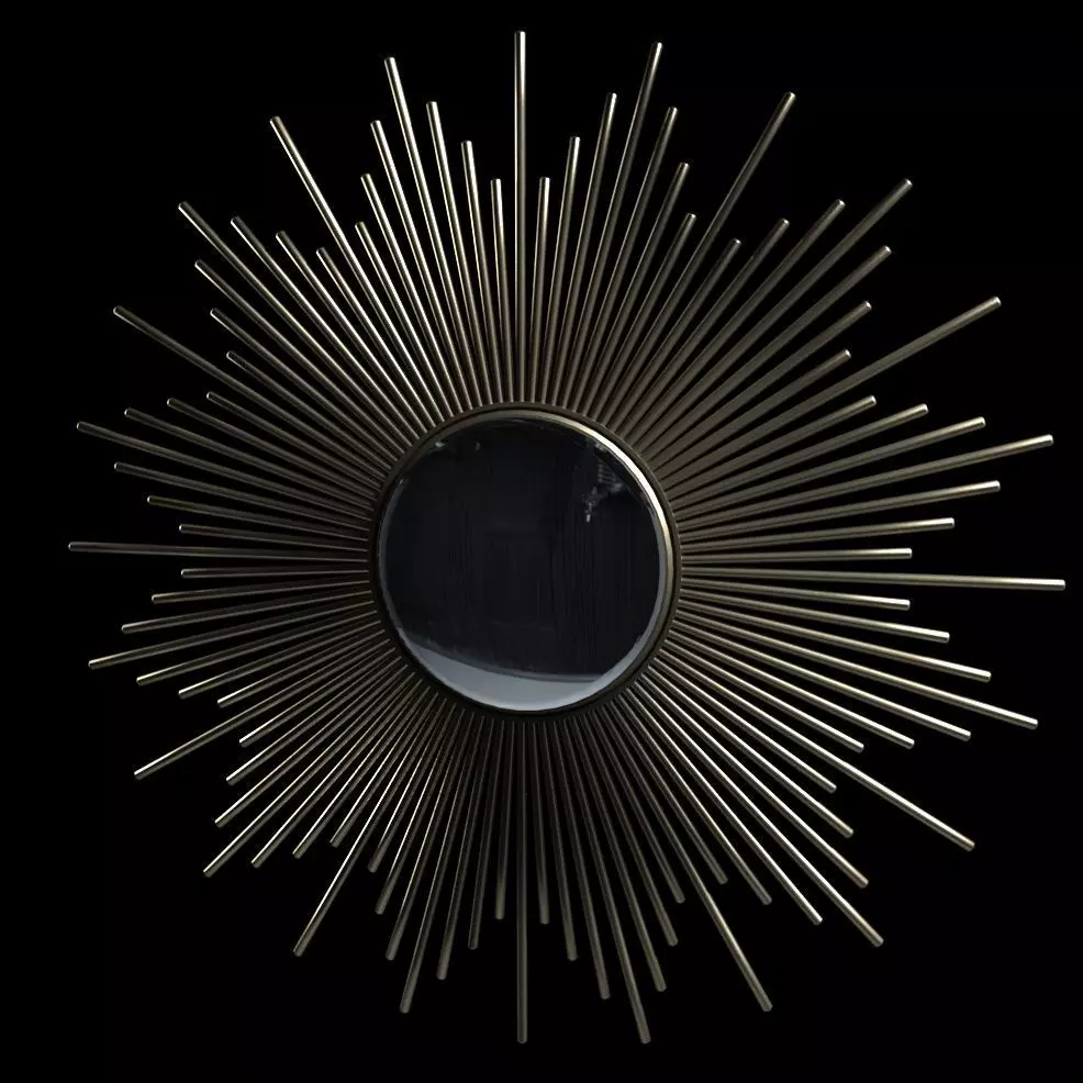 Mirror art deco sunburst 3D model_0