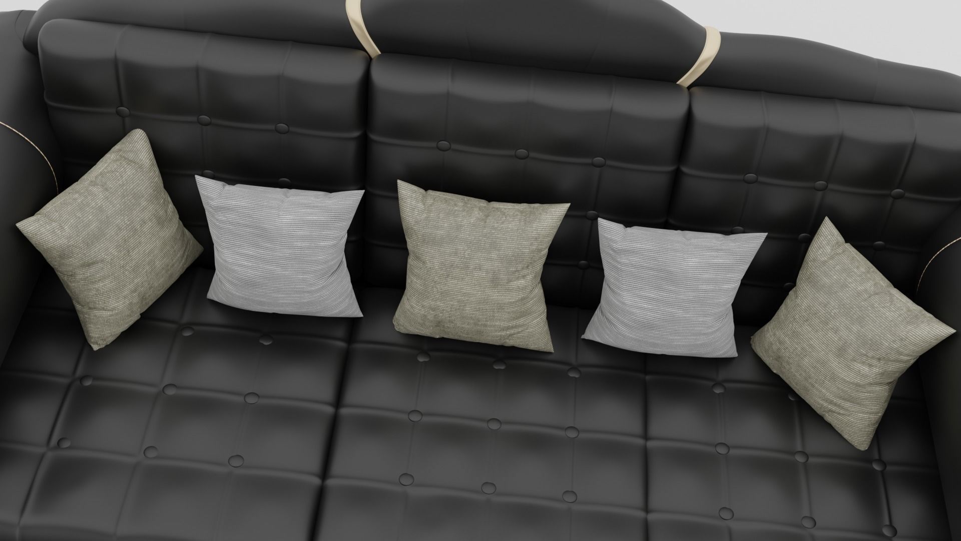 Leather Sofa Carpet Decaration 3D model_4