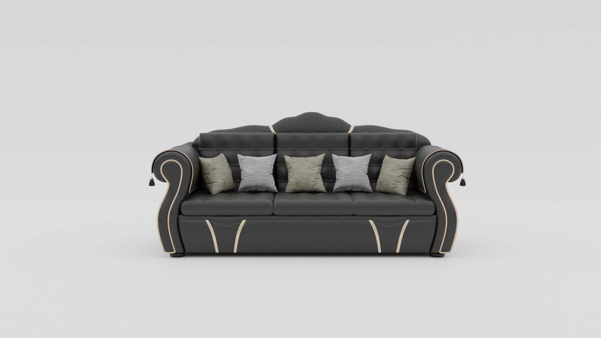 Leather Sofa Carpet Decaration 3D model_5