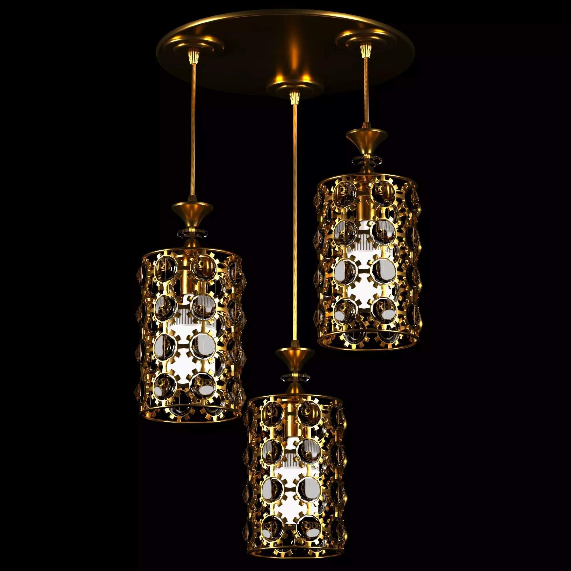 Pendant light 3D model_0