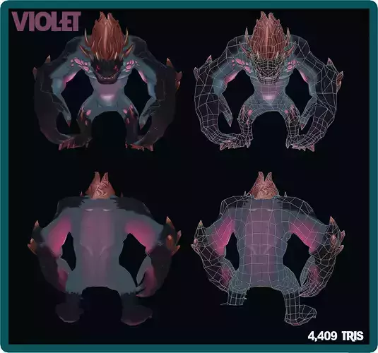 Unity Ready RPG Demon Boss - PBR - Stylized Free low-poly 3D model