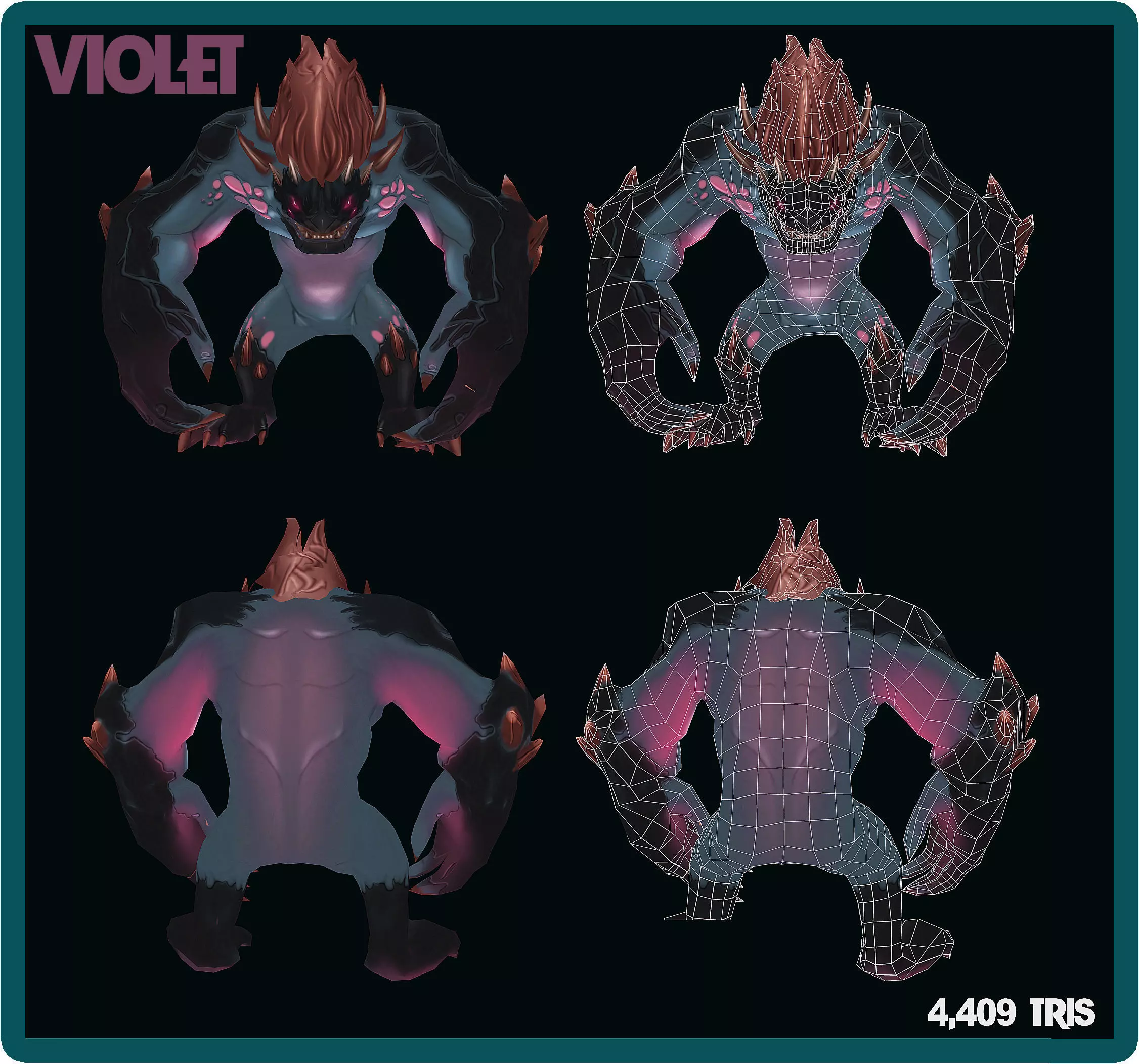 Unity Ready RPG Demon Boss - PBR - Stylized Free low-poly 3D model