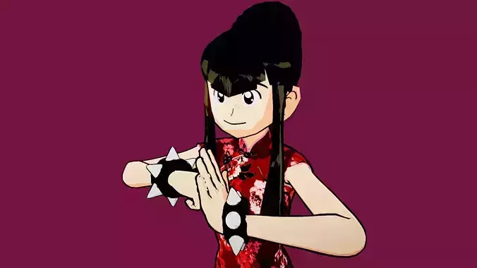 Anime stylized hair Big Bun N1