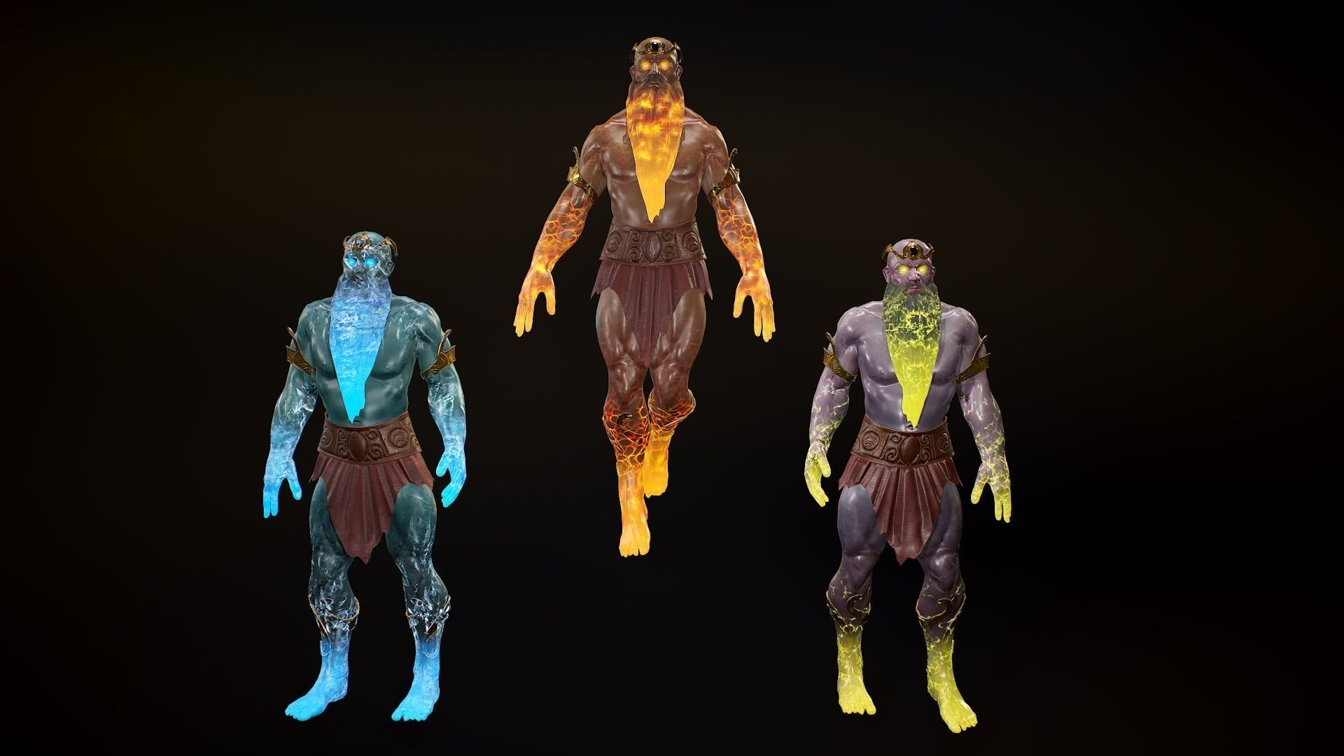 Unity Ready Mythological Creatures Pack - Norse Low-poly 3D model_4