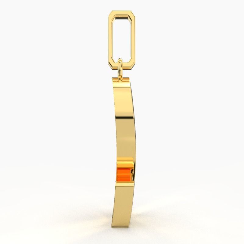 S SCRIPT DIAMOND PENDANT 3D print model_4