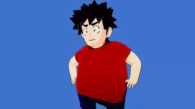 Anime stylized hair Spiky N1 Low-poly 3D model