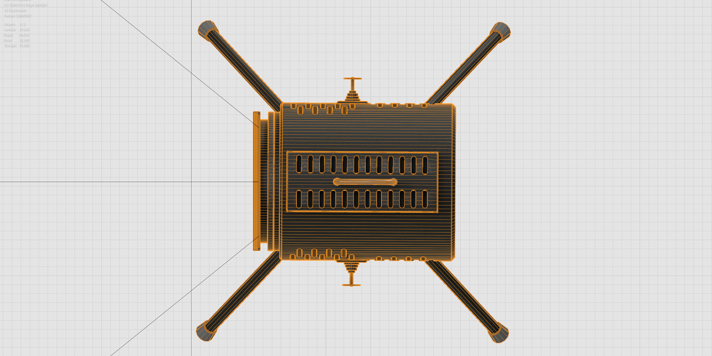 Stage Spotlight 3D model_7