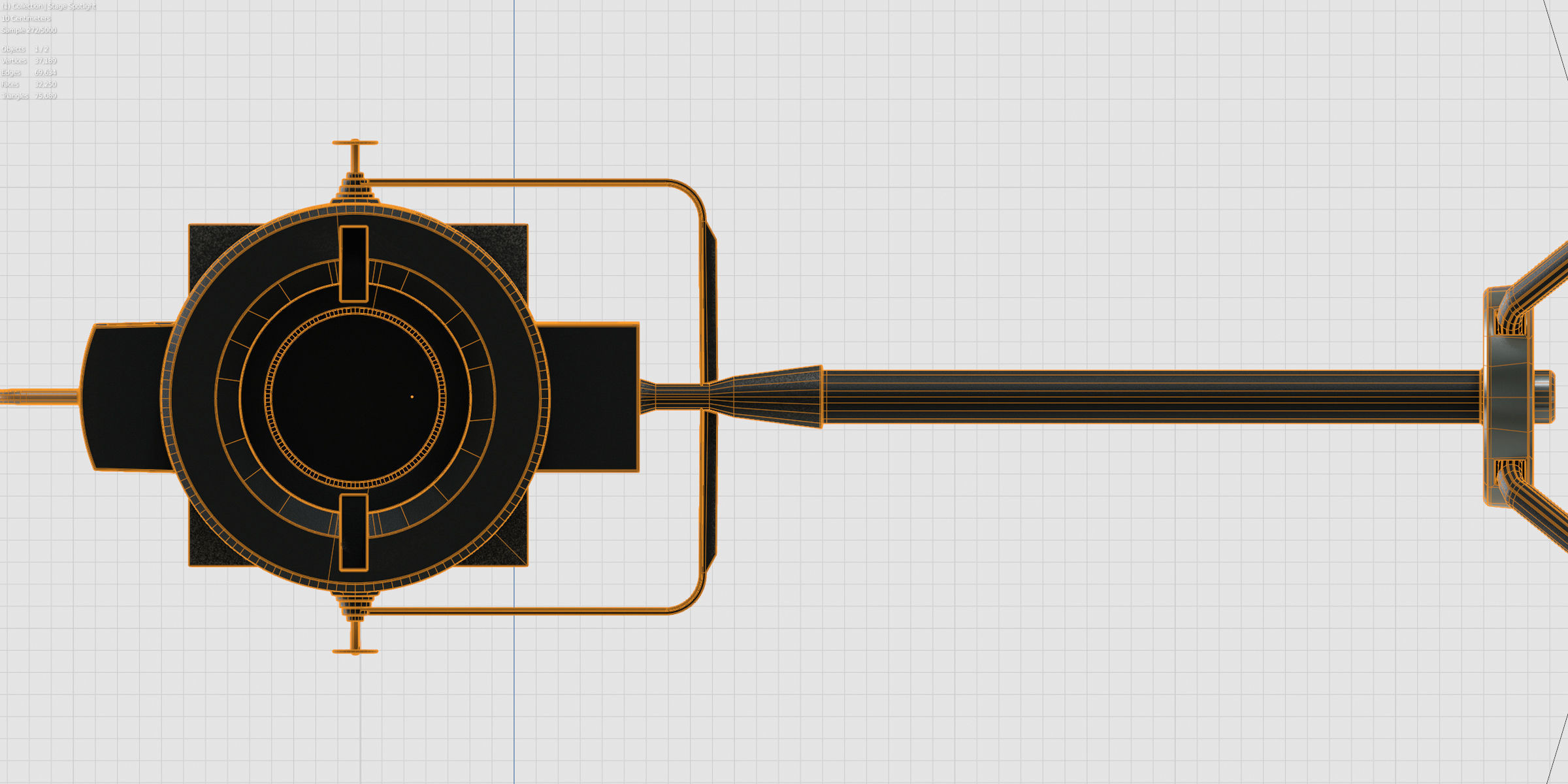 Stage Spotlight 3D model_8