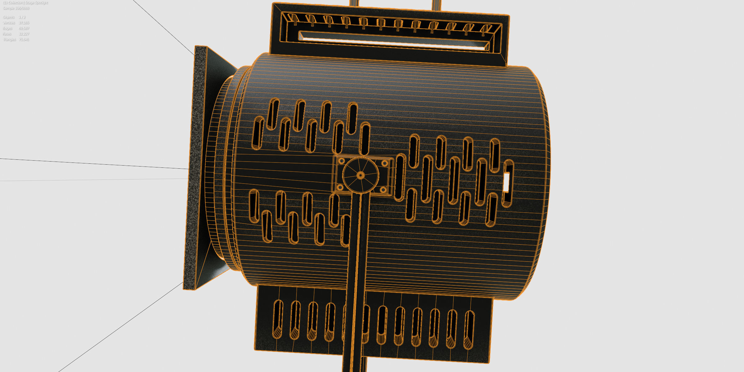 Stage Spotlight 3D model_4