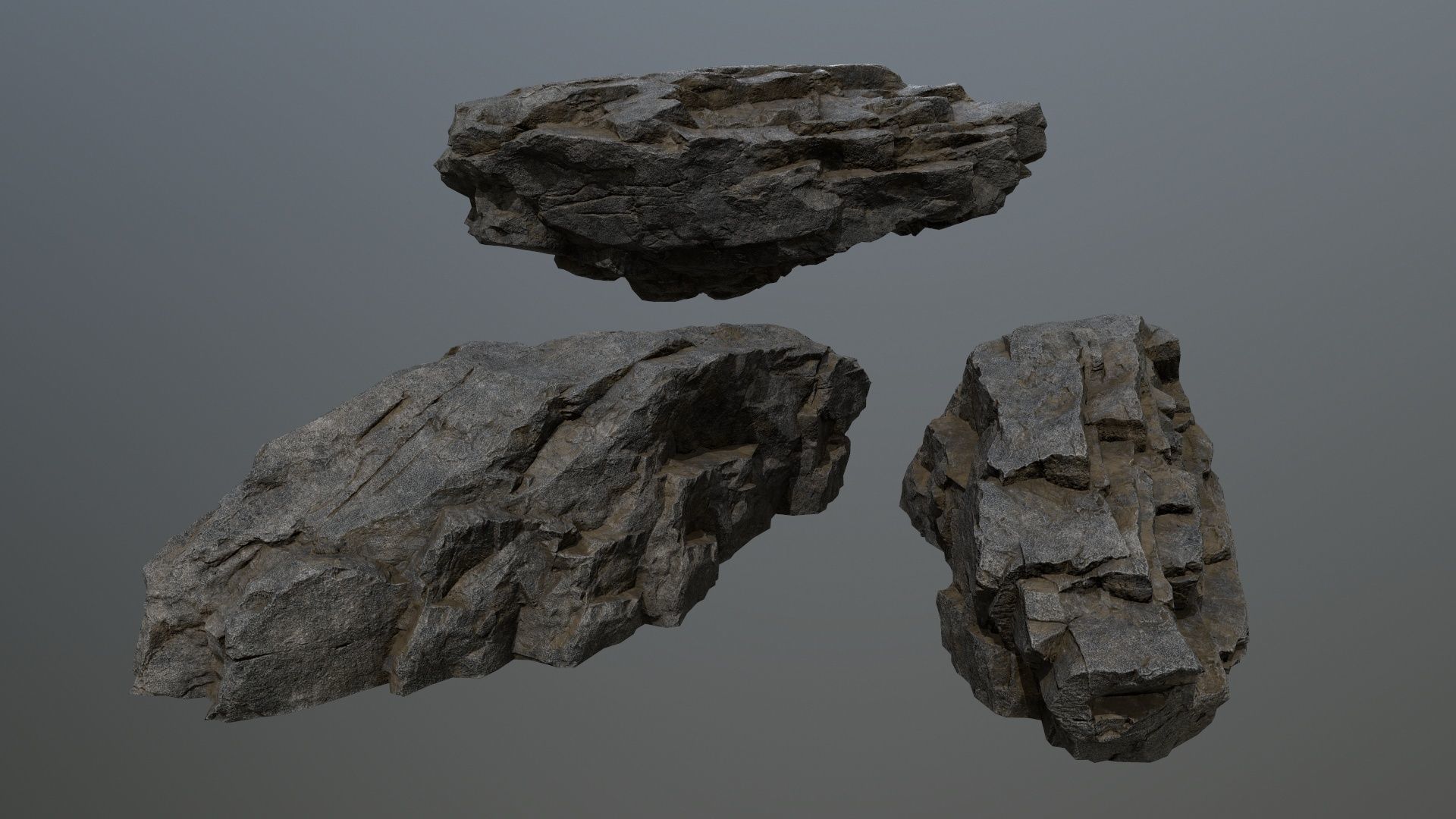 cliff rocks Low-poly 3D model_20