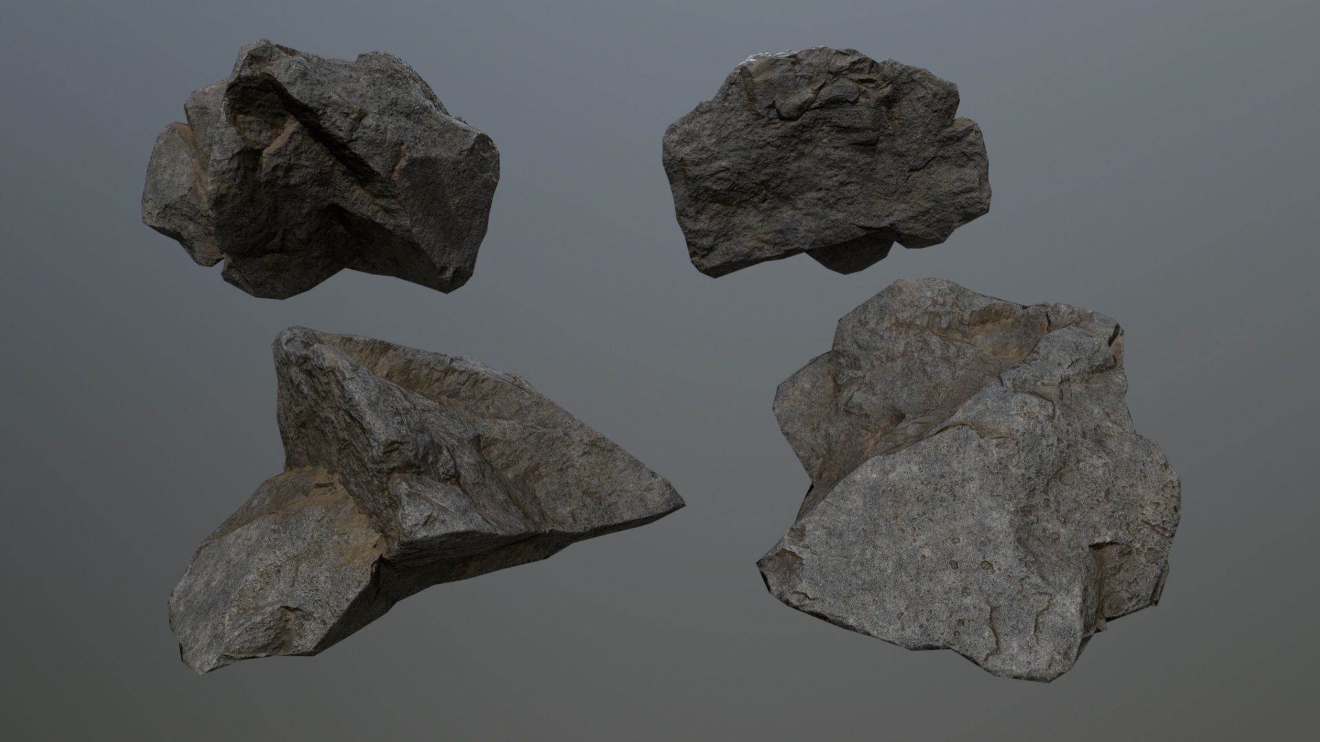cliff rocks Low-poly 3D model_17