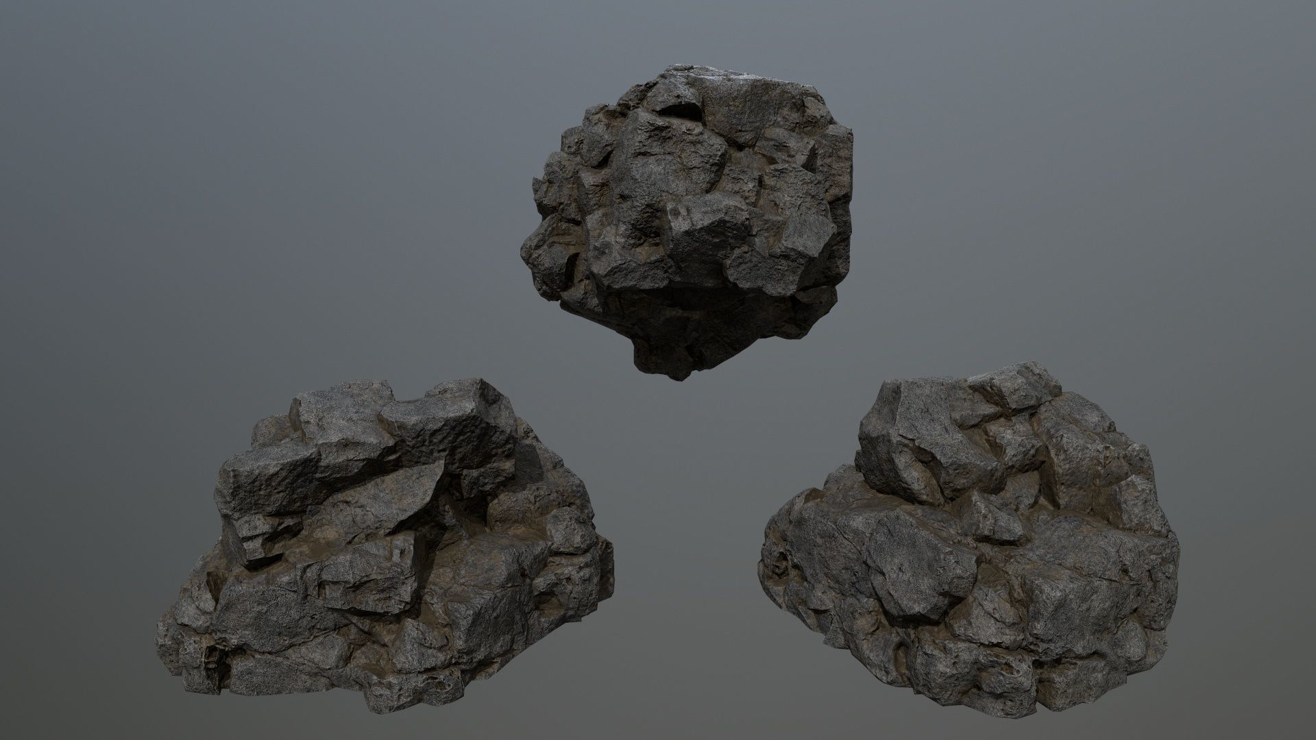 cliff rocks Low-poly 3D model_13