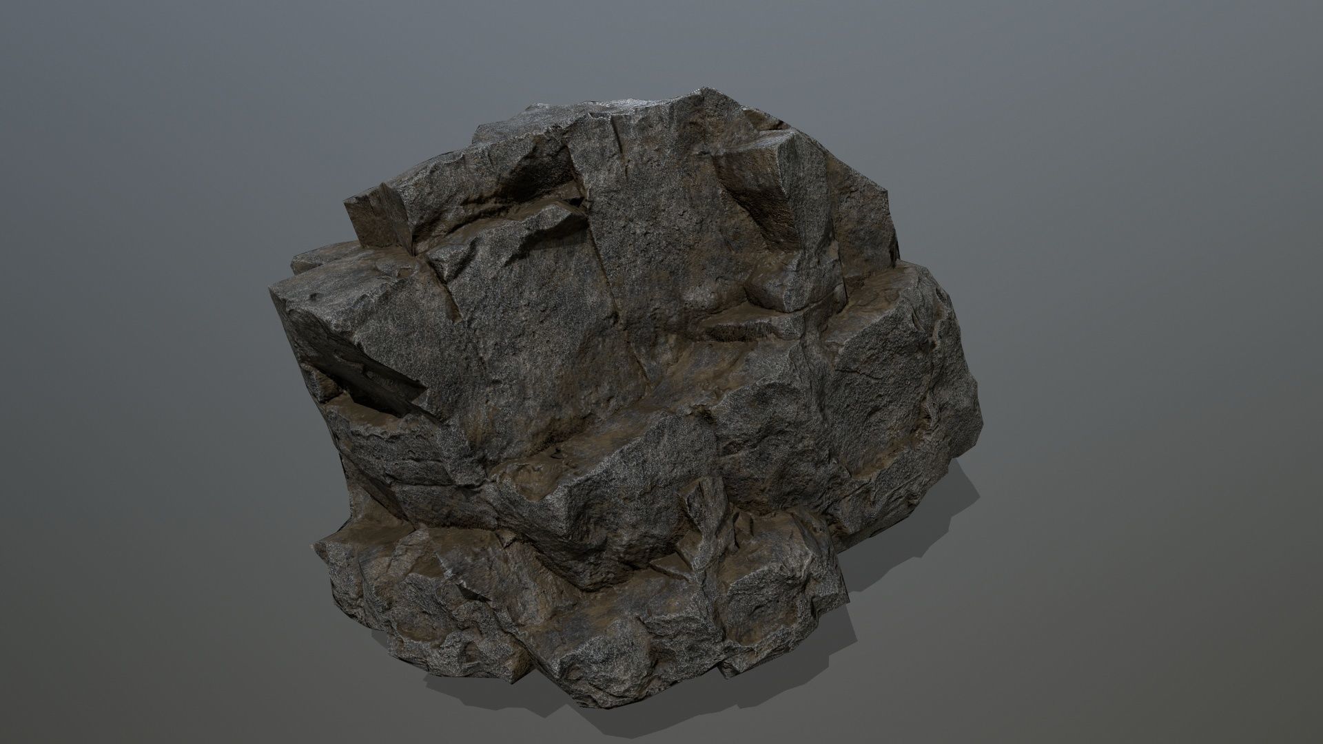 cliff rocks Low-poly 3D model_9