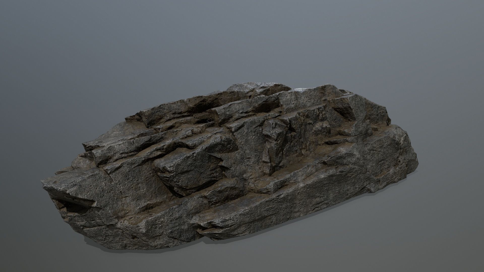 cliff rocks Low-poly 3D model_5