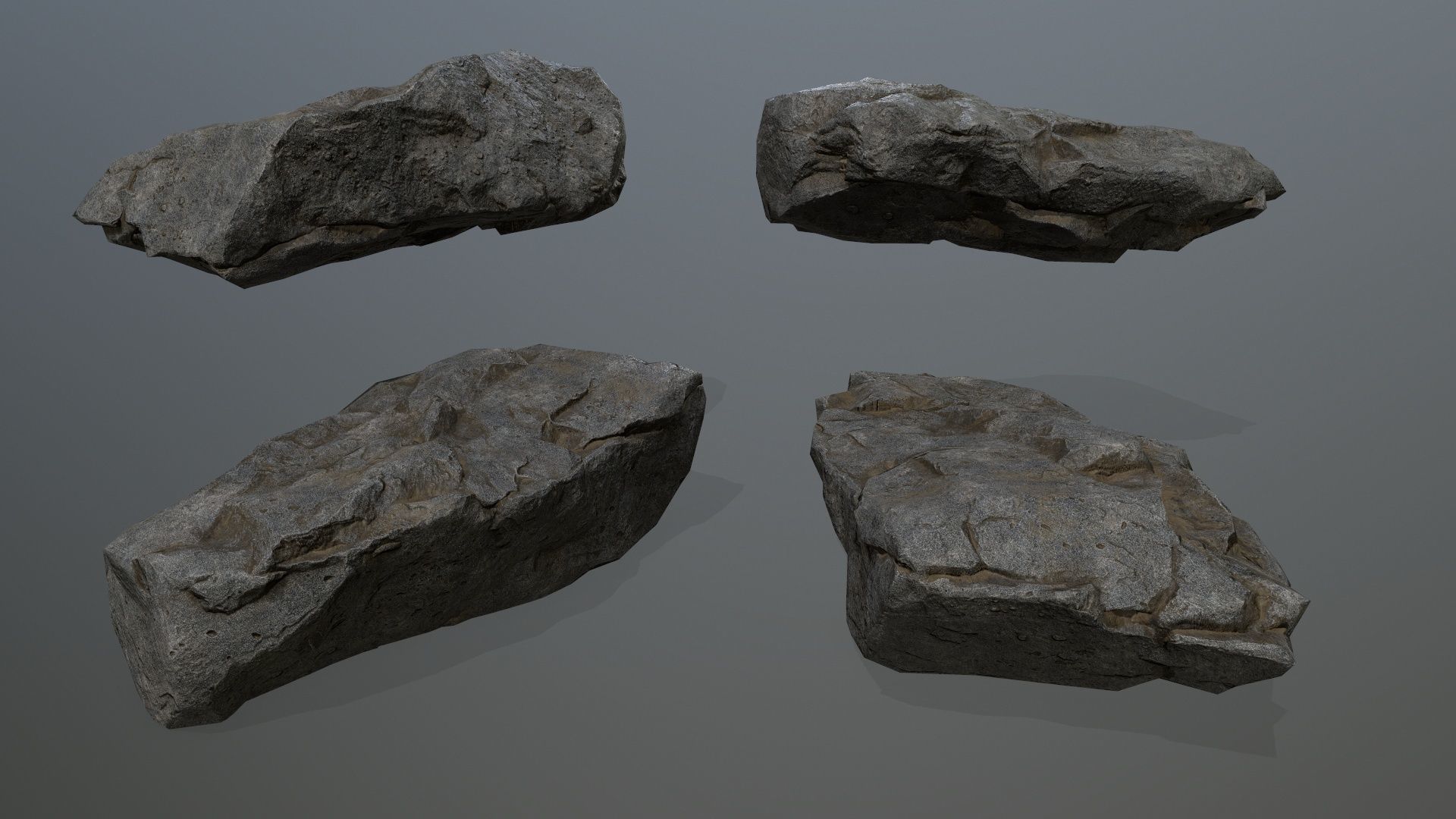 cliff rocks Low-poly 3D model_11