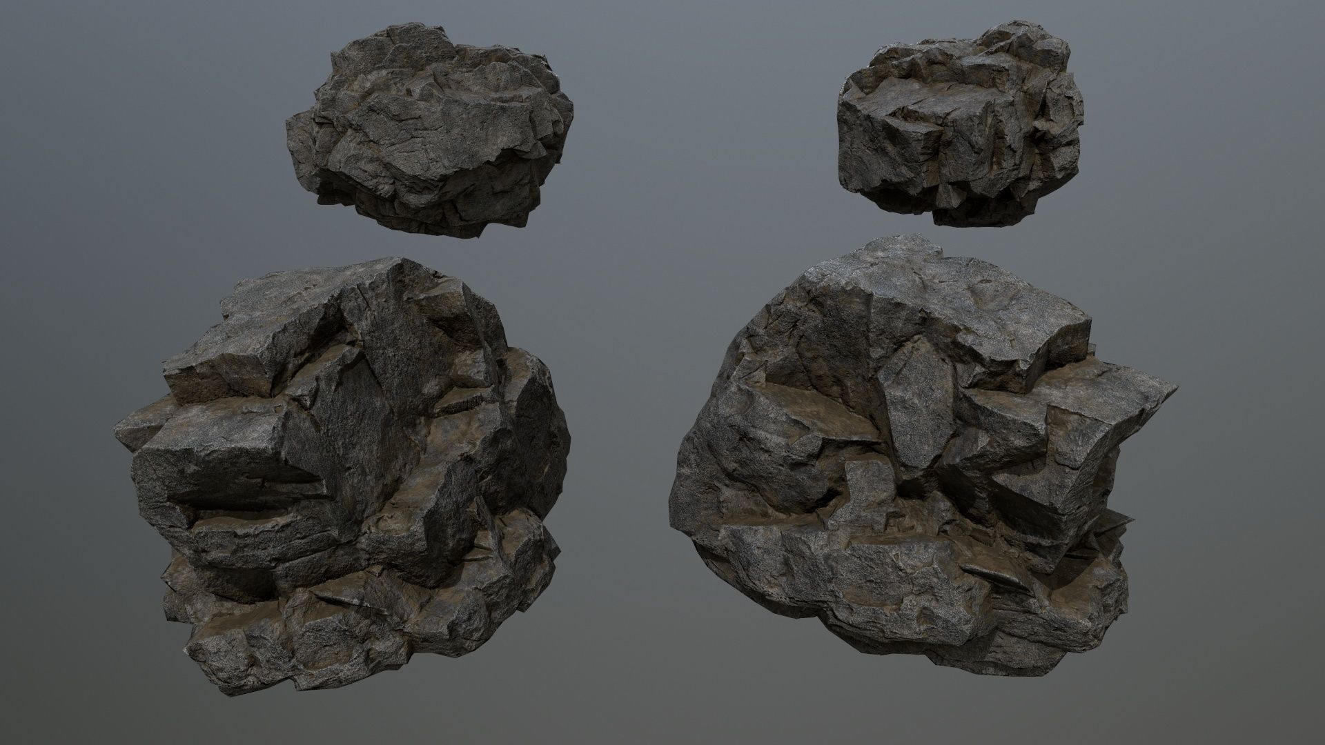 cliff rocks Low-poly 3D model_18