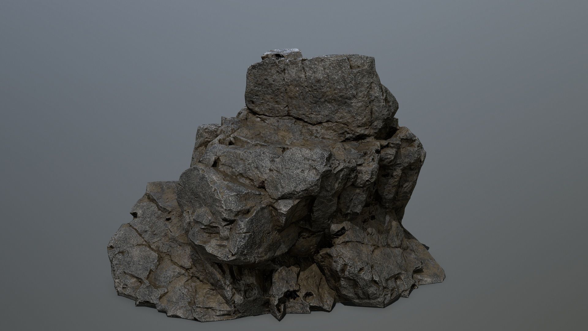 cliff rocks Low-poly 3D model_10
