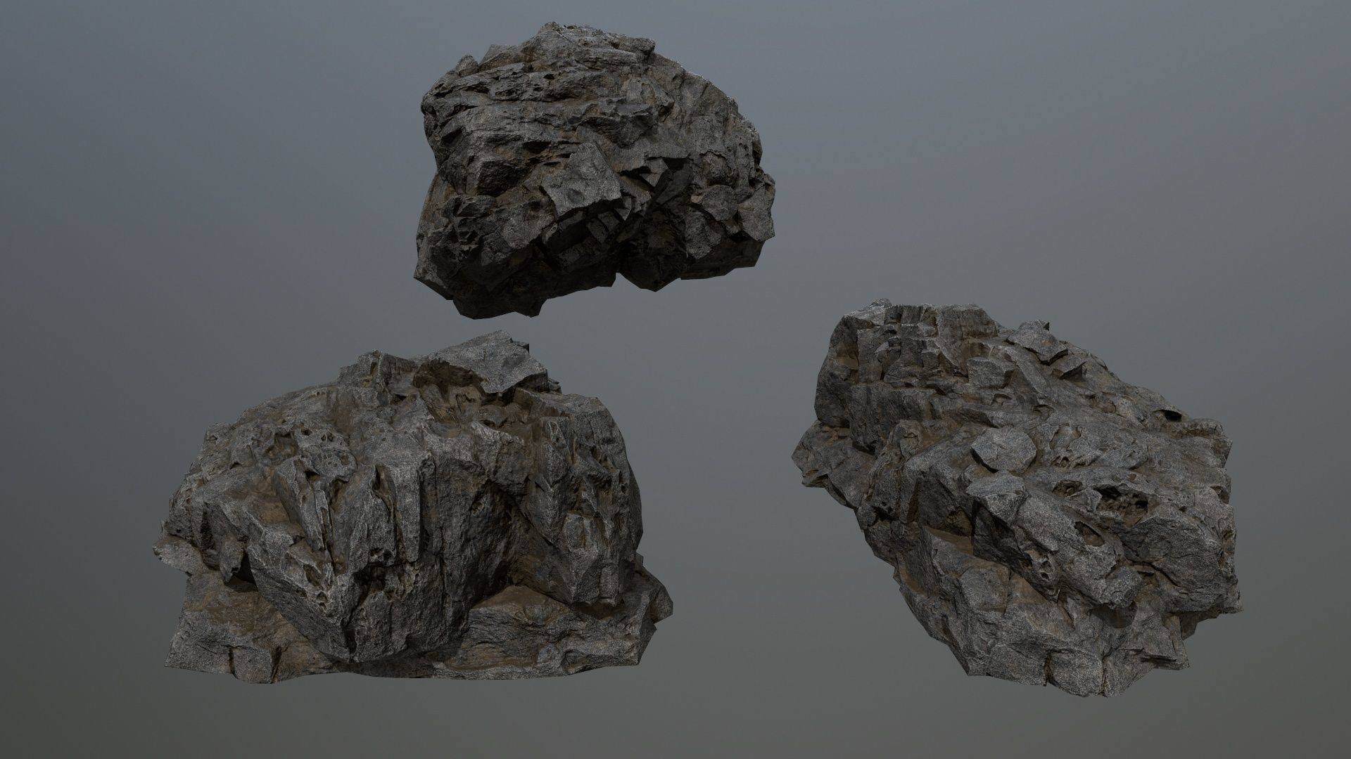 cliff rocks Low-poly 3D model_15