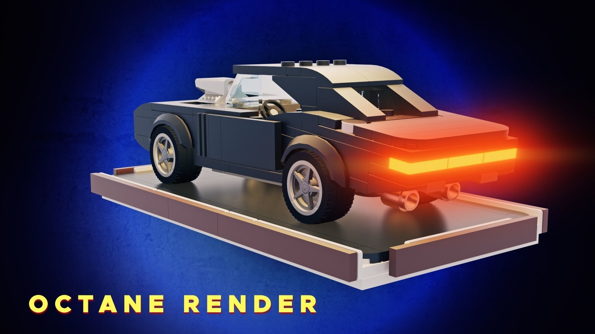 Lego Retro Muscle Car 3D model_3