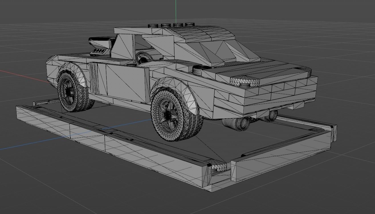 Lego Retro Muscle Car 3D model_5